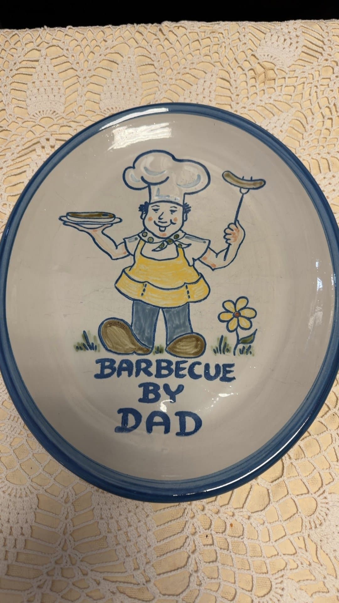 Louisville Stoneware 'Barbecue by Dad' Plate - Image 1