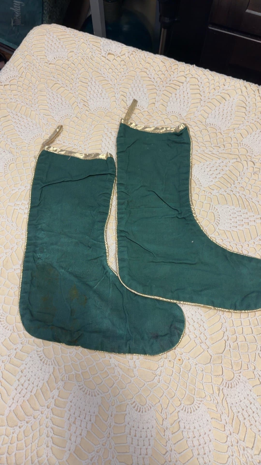 Vintage Christmas Stockings Set - Image 1