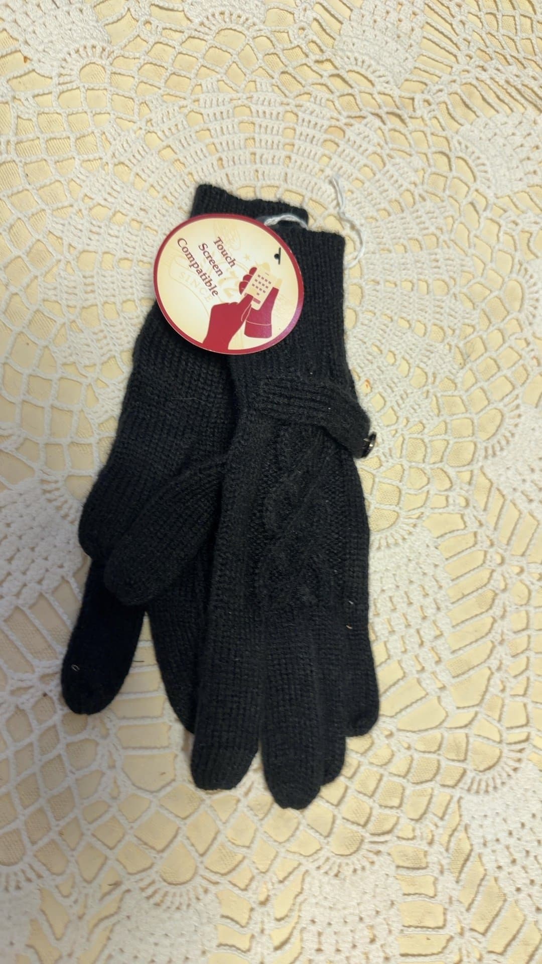 Basket Knit Touch Screen Gloves - Image 1