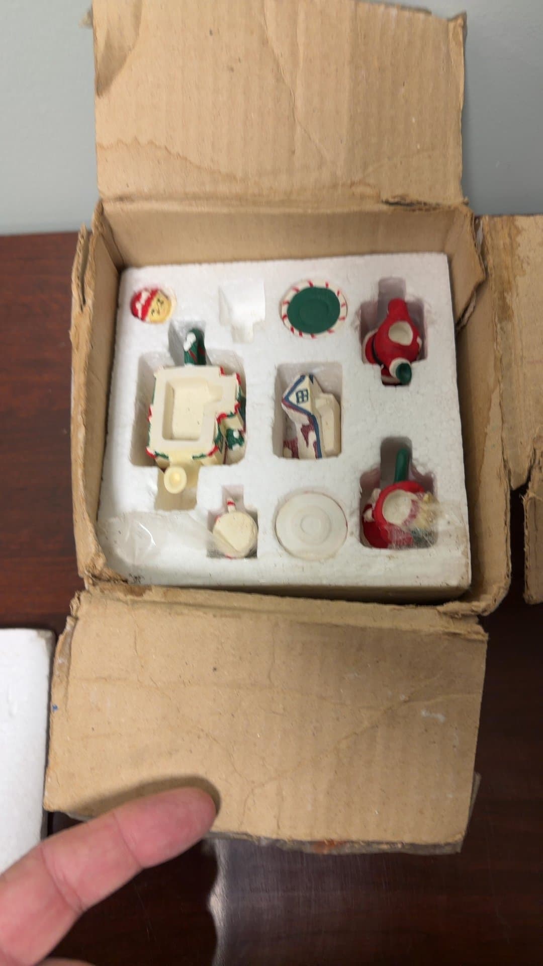 Vintage Christmas Miniature Tea Set - Image 1