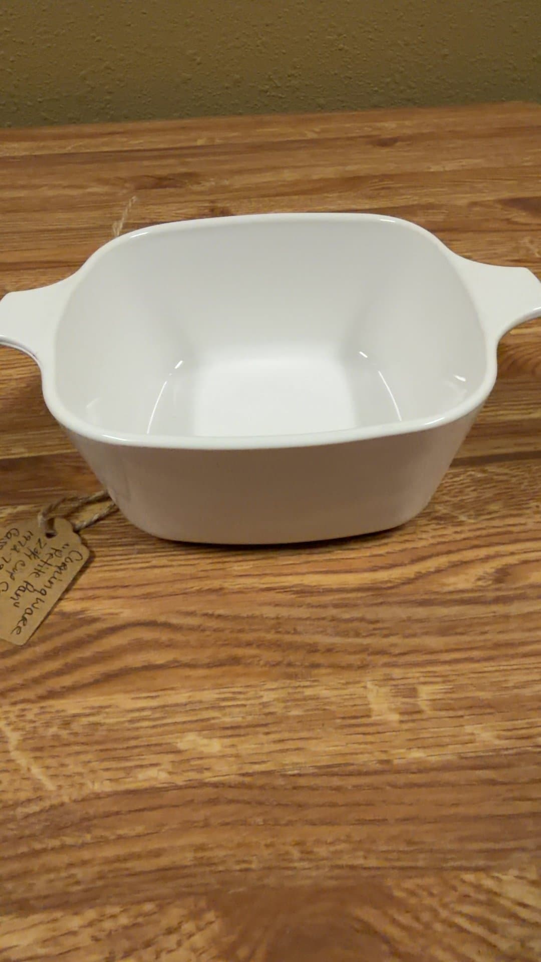 CorningWare White Ceramic Casserole Dish - Image 1