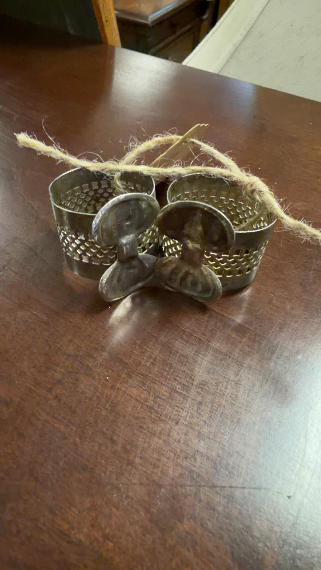 Vintage Metal Napkin Rings - Image 1