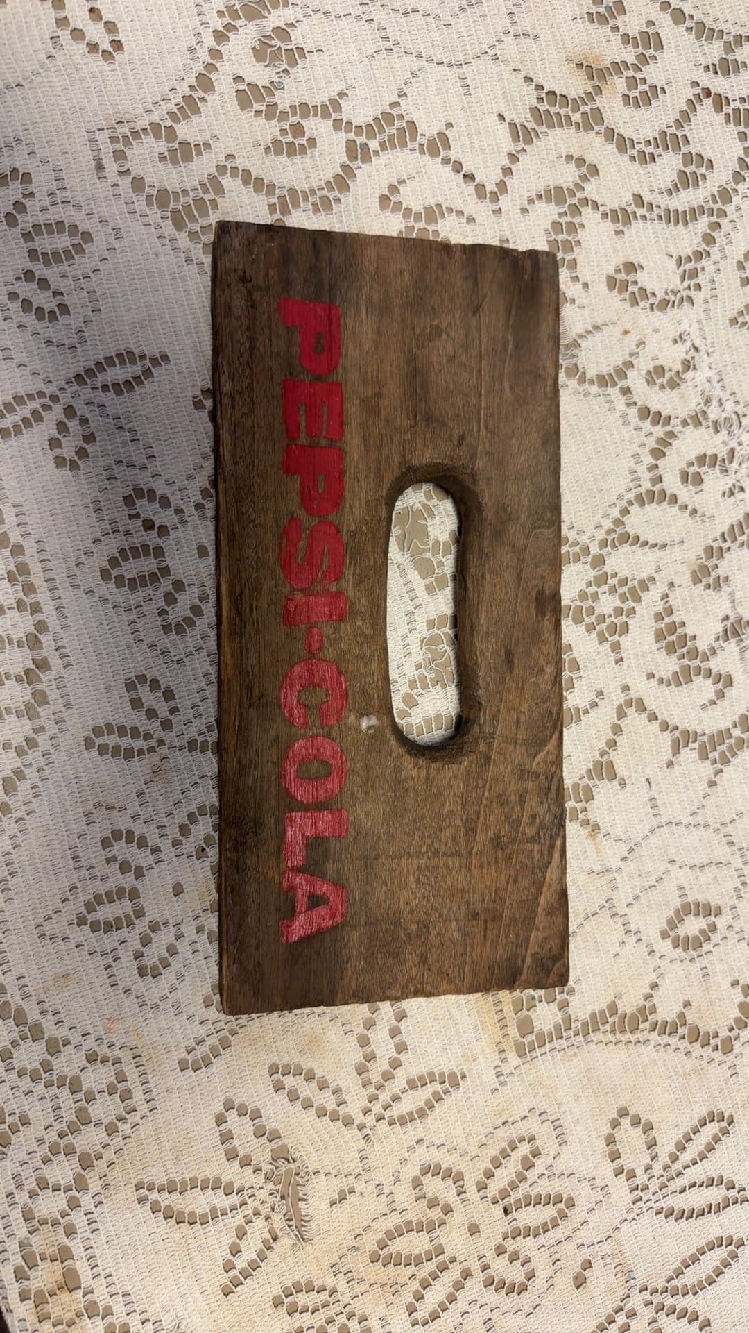 Vintage Pepsi-Cola Wooden Crate End - Image 1