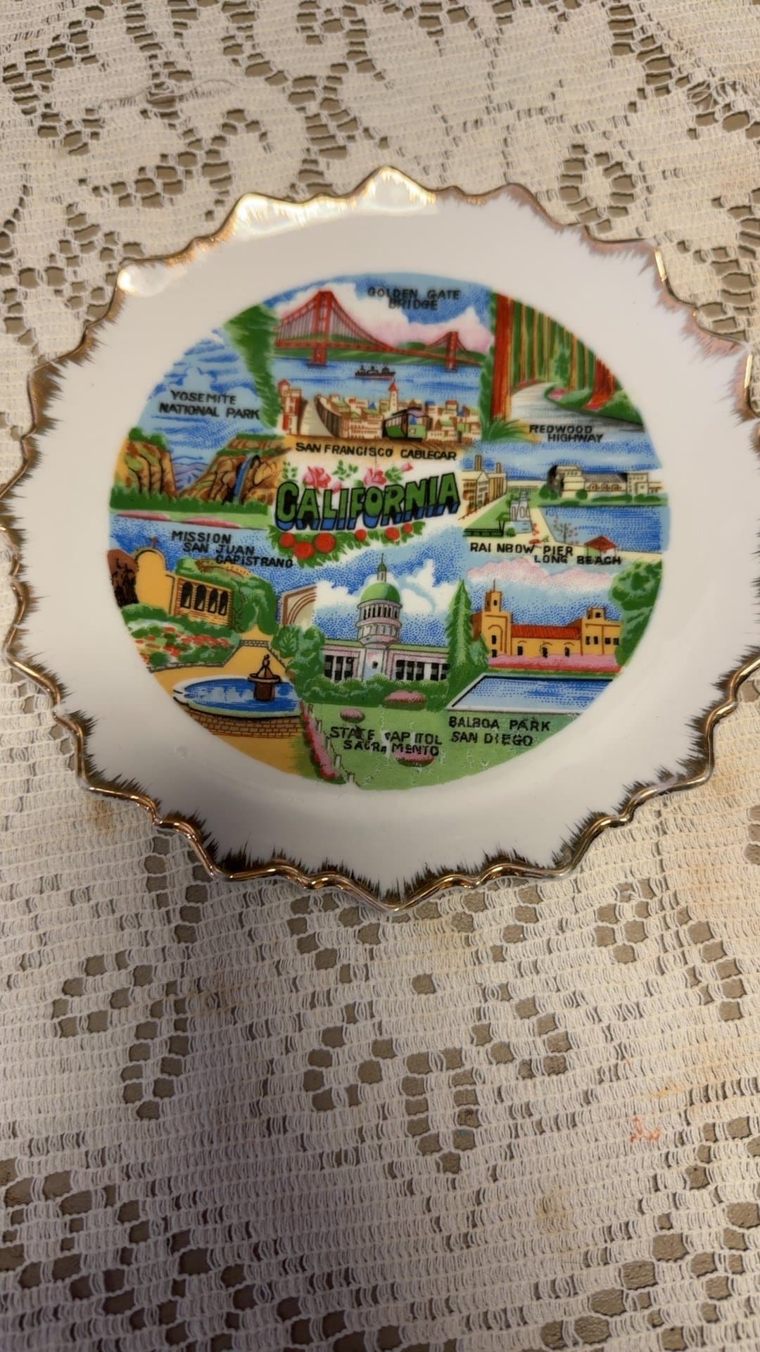 California Souvenir Decorative Plate - Image 1
