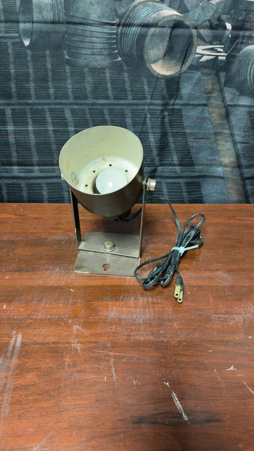 Vintage Industrial Spotlight Lamp - Image 1