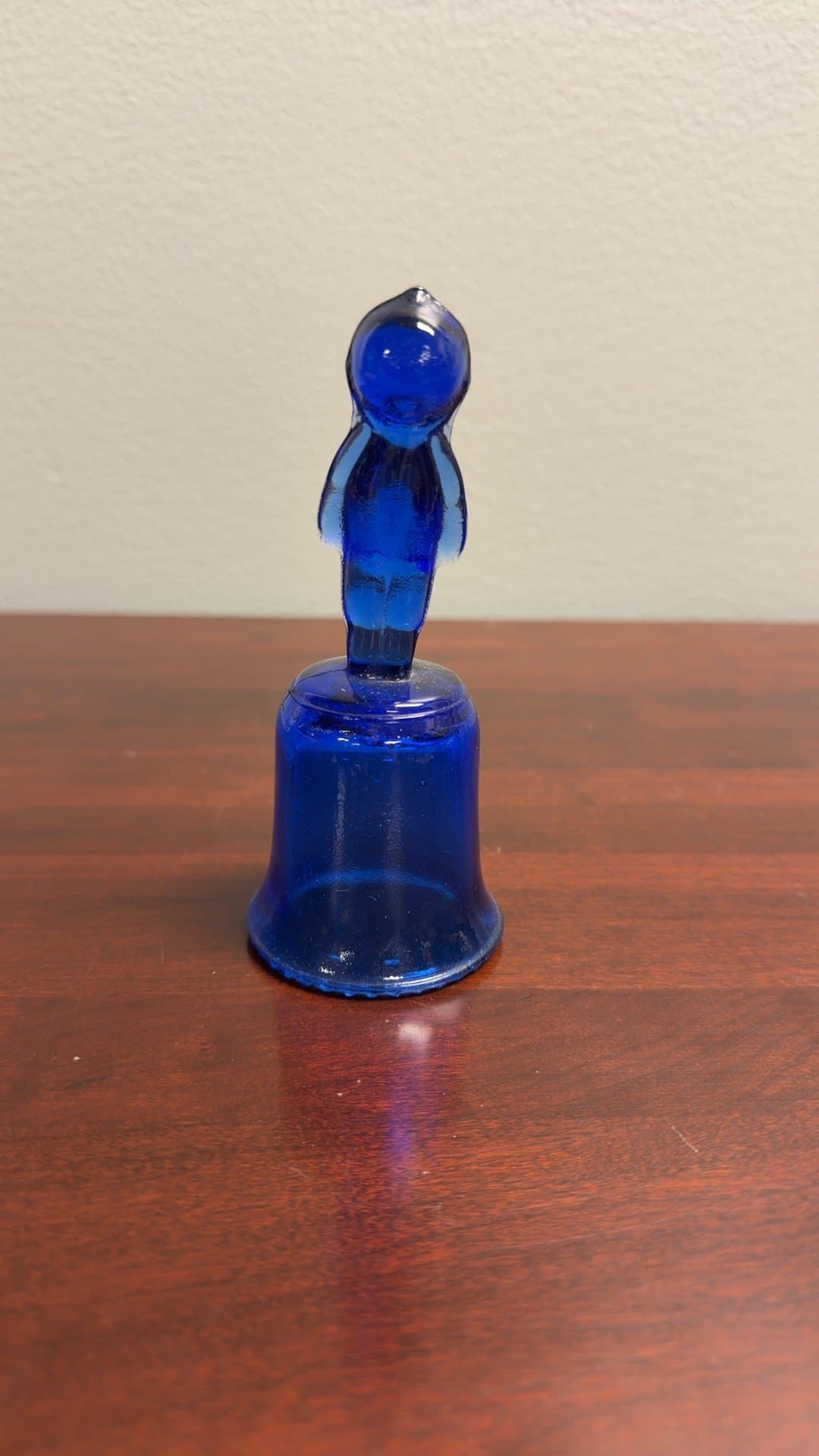 Cobalt Blue Glass Figurine Bell - Image 1
