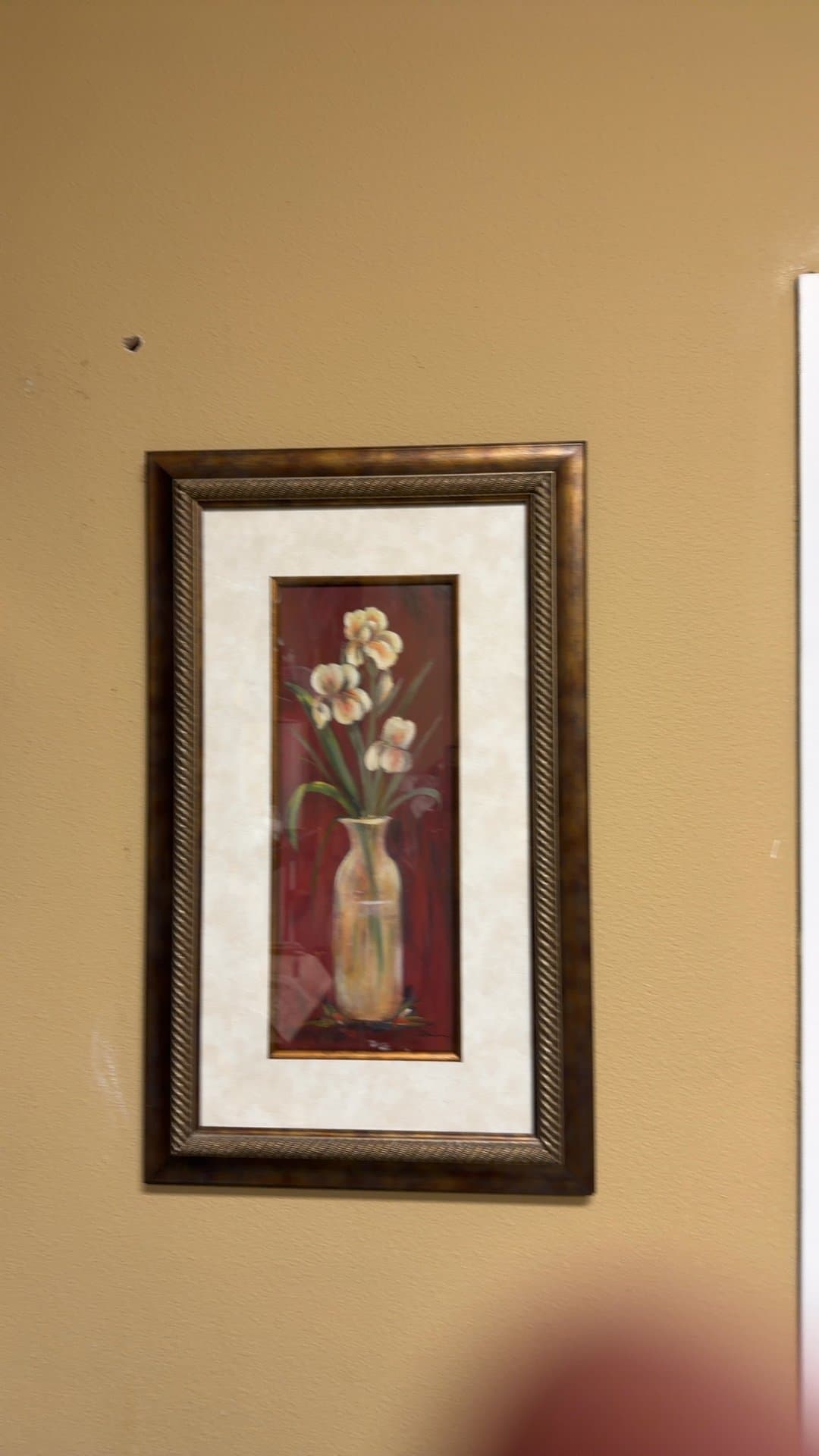 Framed Floral Painting - Image 1