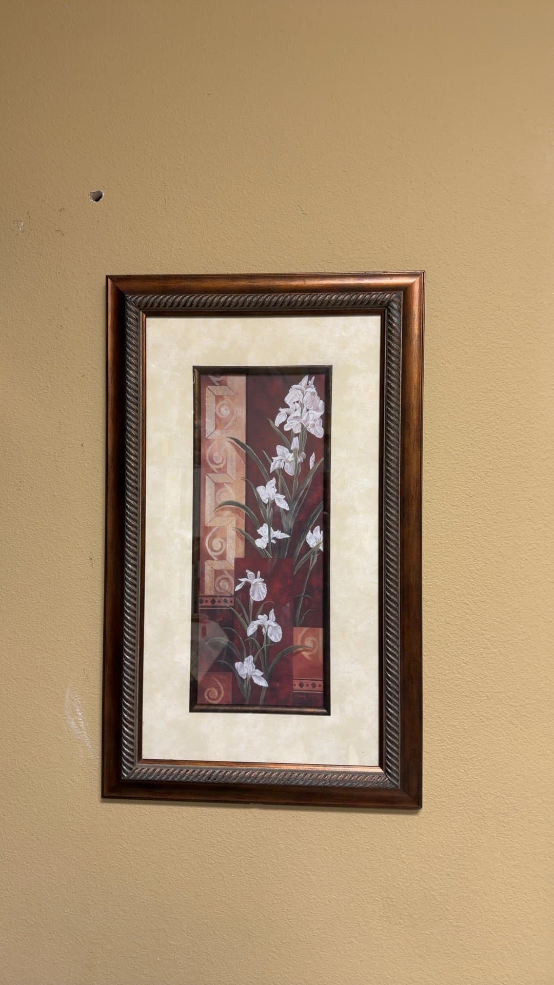 Framed Floral Artwork - Image 1
