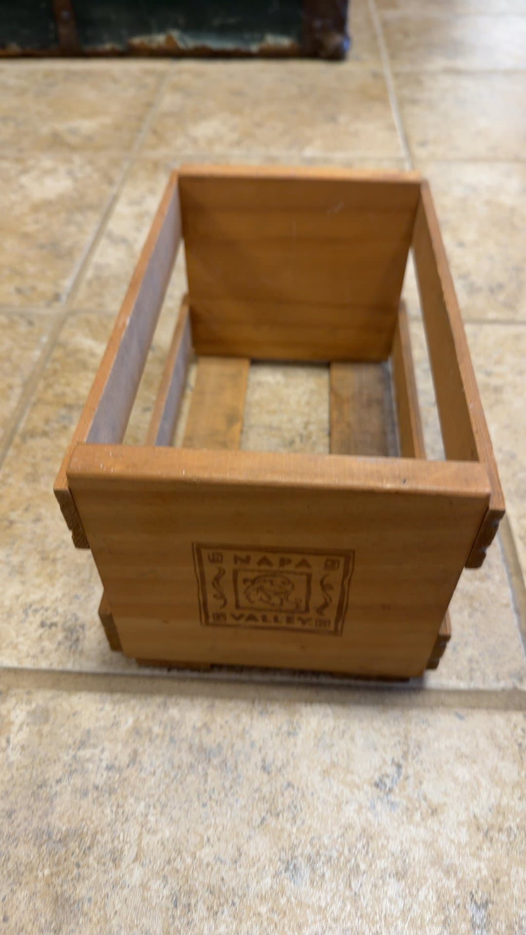 Napa Valley Small Wooden Storage Crate - Image 1