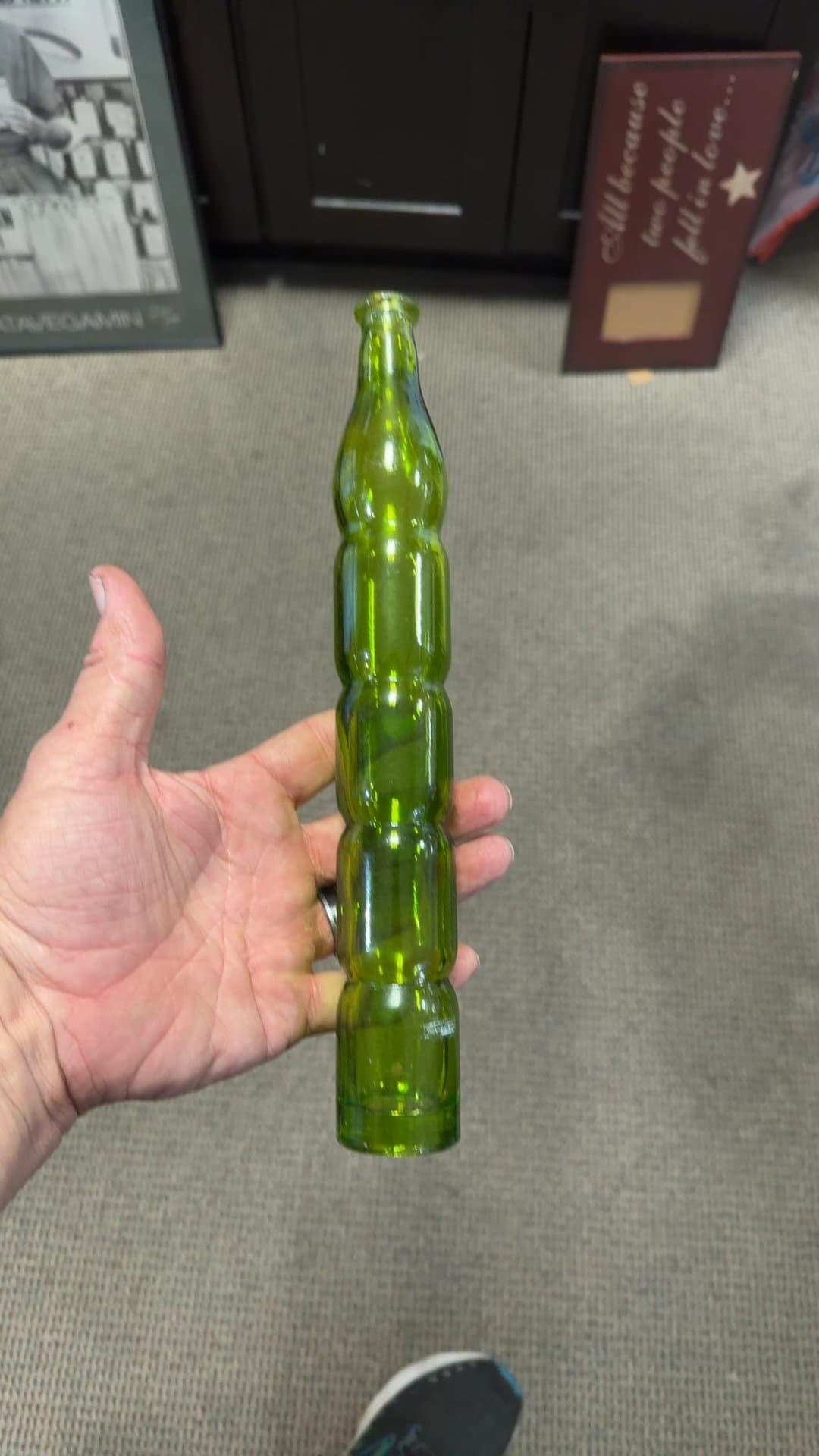 Vintage Green Glass Bottle - Image 1