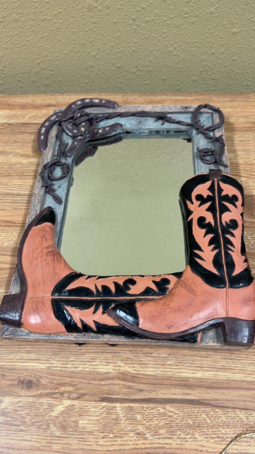 Western Cowboy Boot Mirror - Image 1