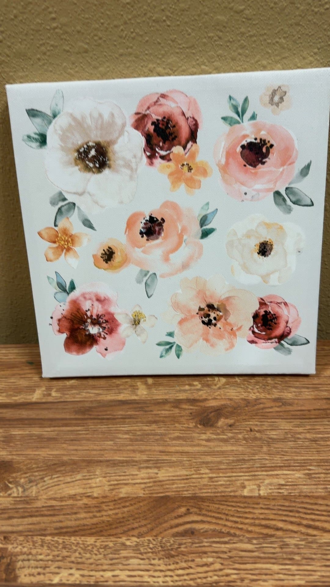 Floral Watercolor Canvas Art - Image 1