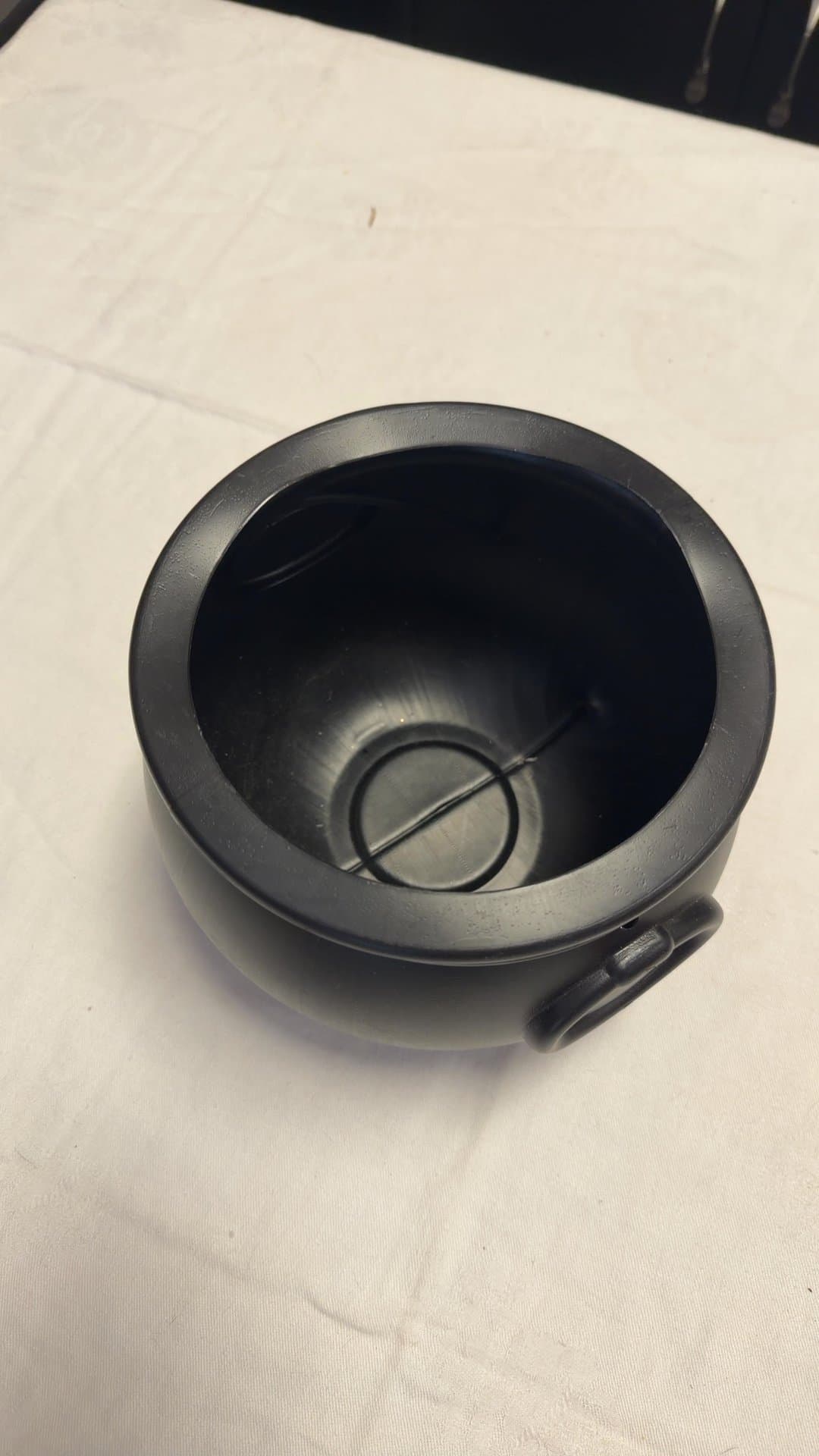 Black Plastic Halloween Witches Cauldron - Image 1