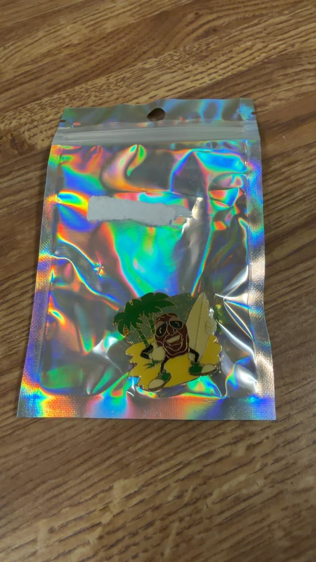 Surfing California Raisin Enamel Pin - Image 1