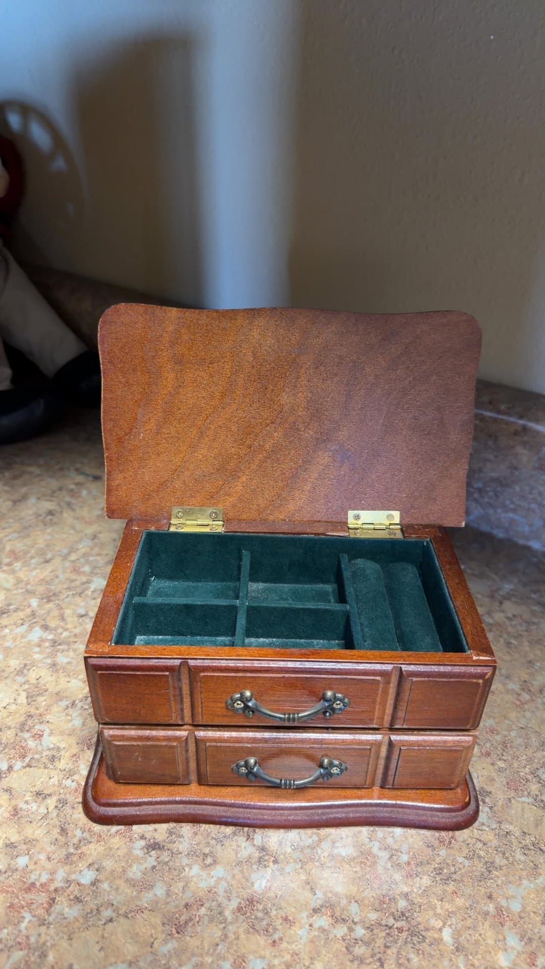 Wooden Jewelry Box with 1 Drawer - Image 1