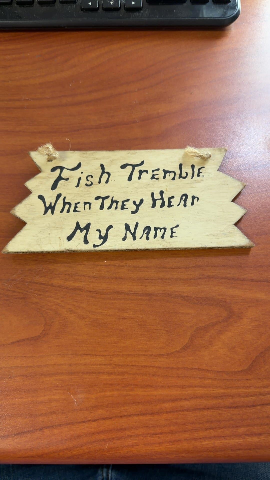 Rustic Wooden Fishing Sign - Image 1