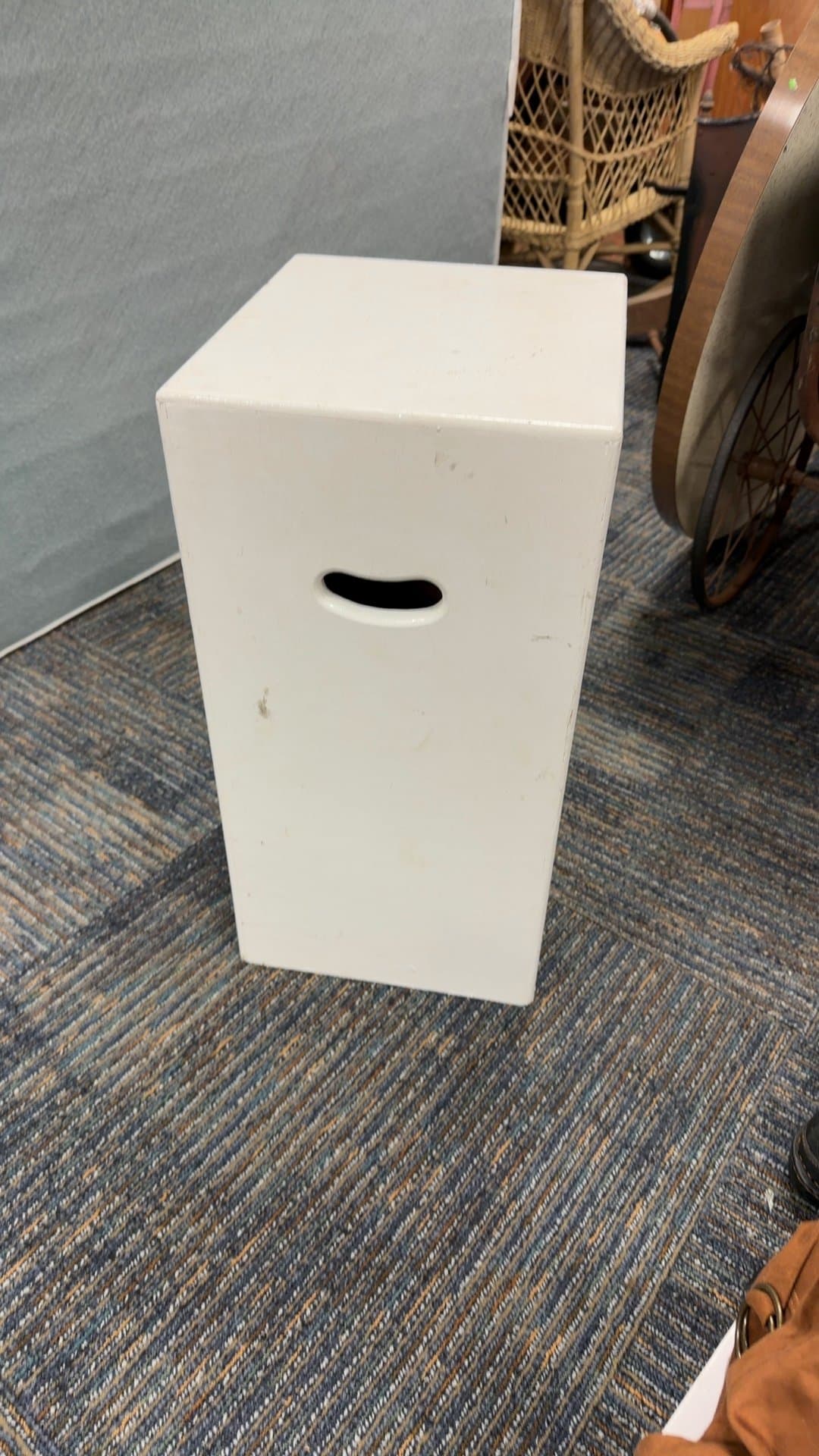 White Wooden Storage Box - Image 1