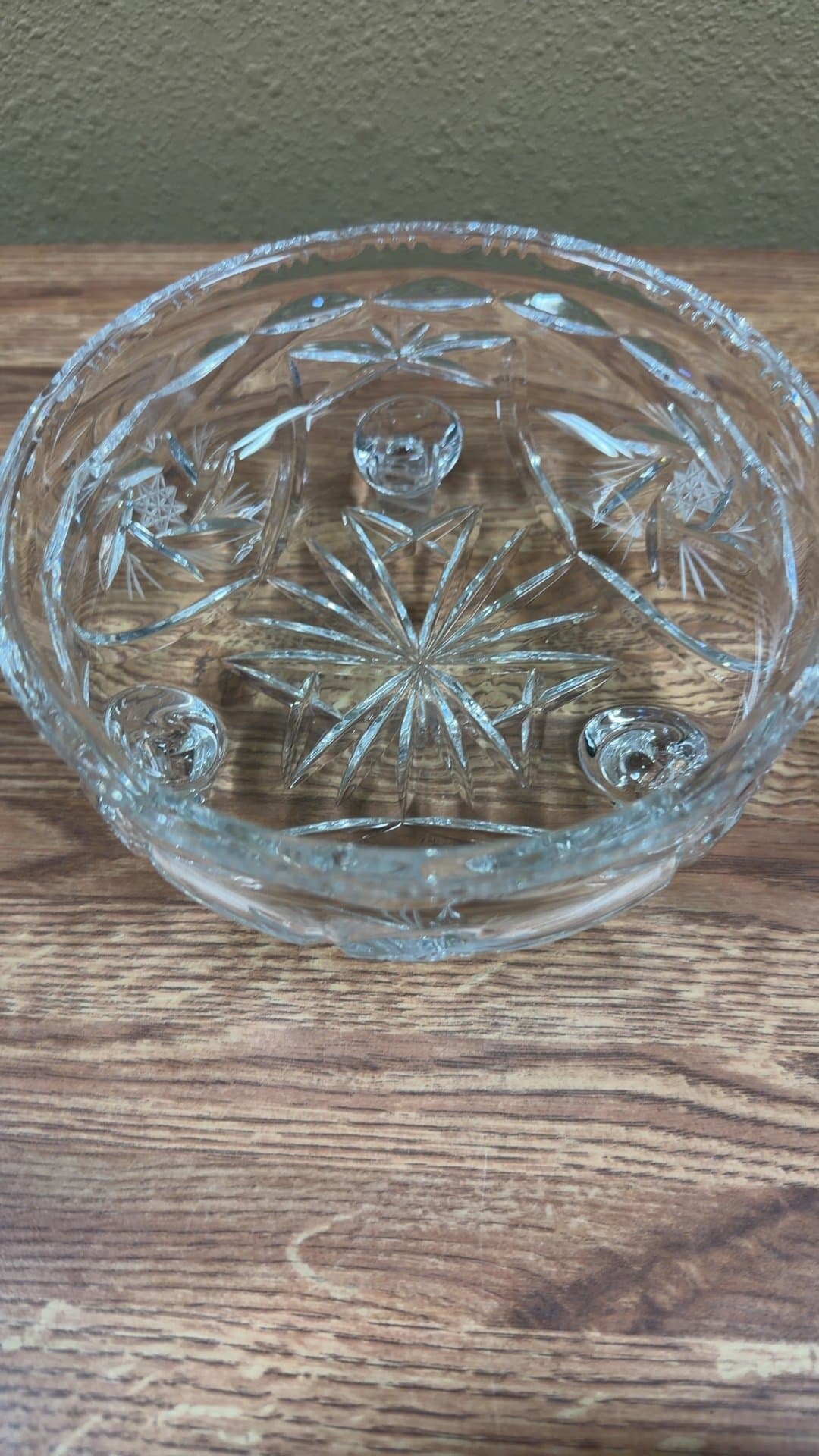 Cut Glass Crystal Bowl - Image 1