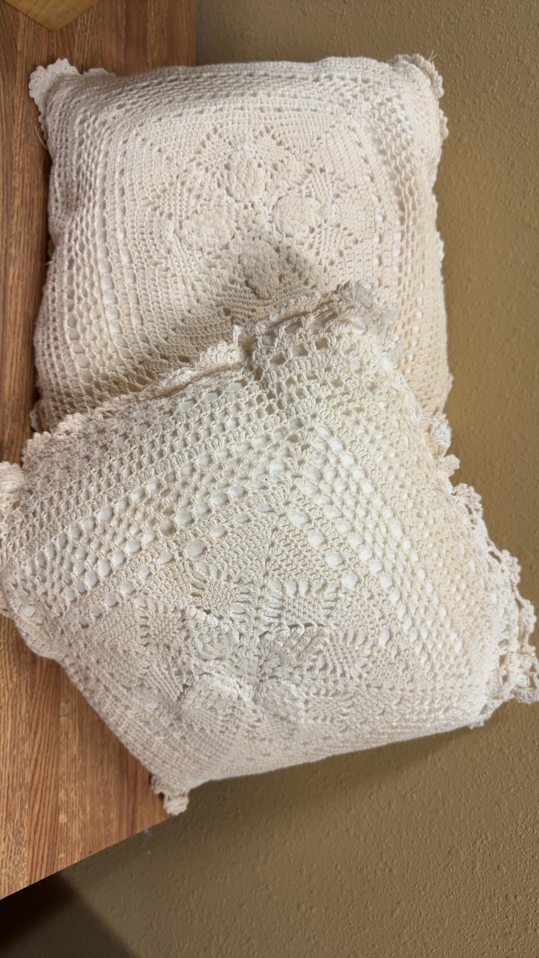 Handmade Crochet Throw Pillows - Image 1