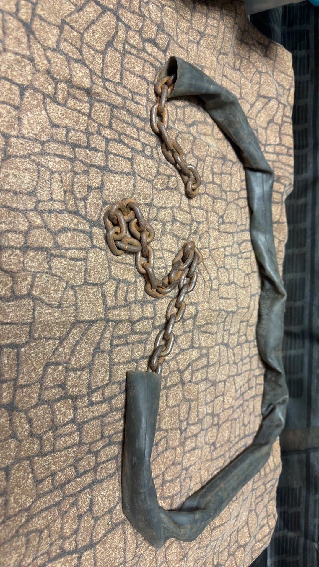 Vintage Rusty Chain with Rubber Cover - Image 1