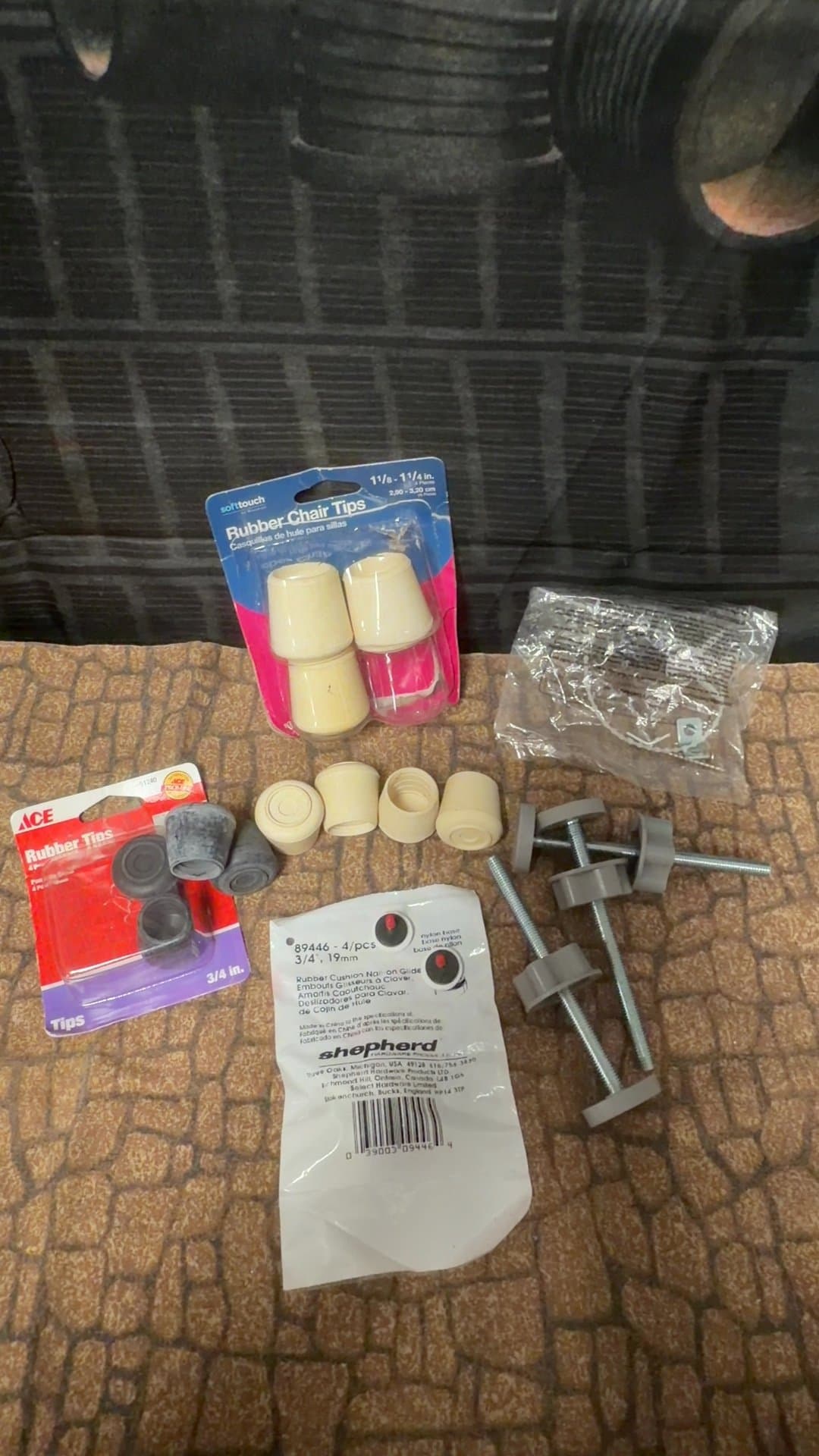 Assorted Rubber Chair Tips and Furniture Accessories - Image 1