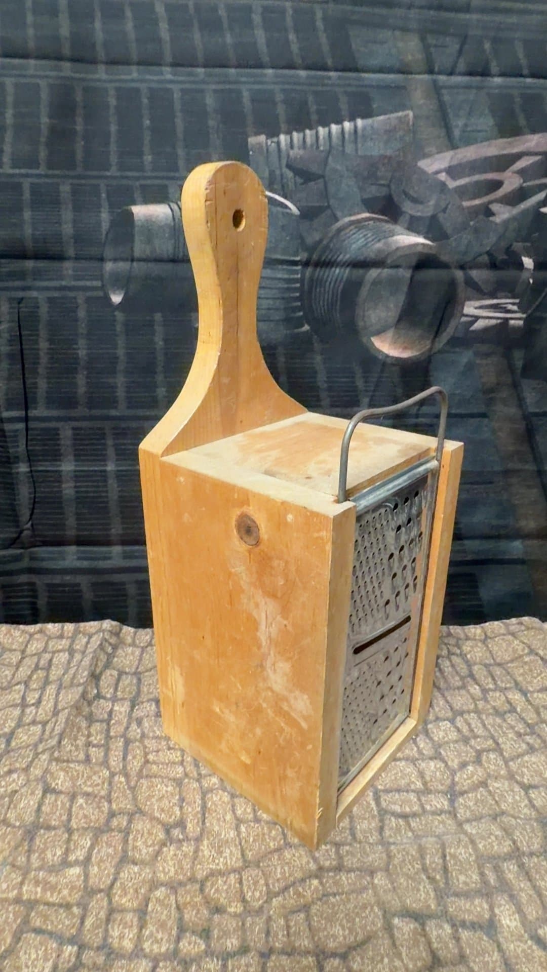 Vintage Wooden Cheese Grater Box - Image 1