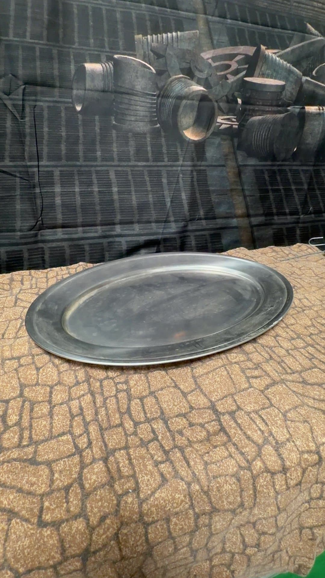 Vintage Silver Plated Oval Serving Tray - Image 1