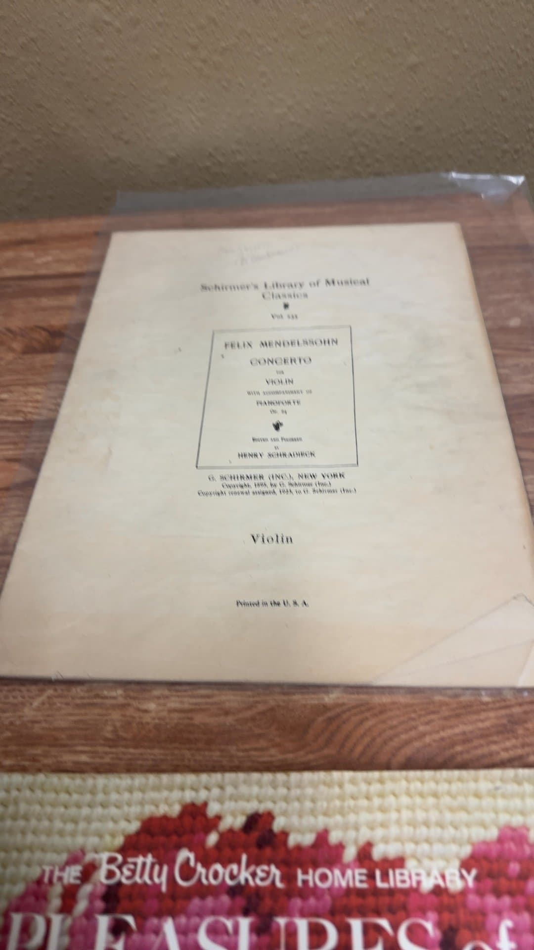 Schirmer's Library of Musical Classics - Felix Mendelssohn Concerto for Violin - Image 1