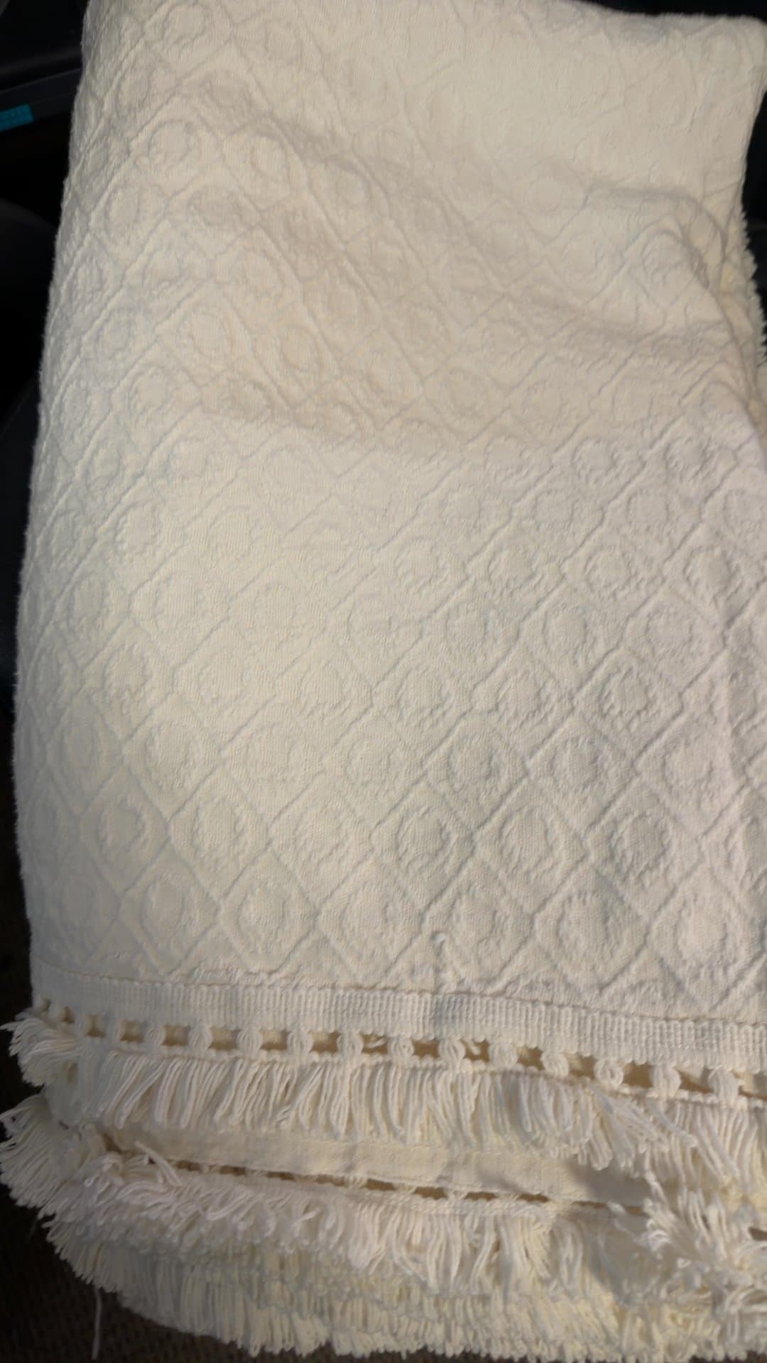 1950's-60's "Queen Elizabeth" style matelasse bedspread - Image 1