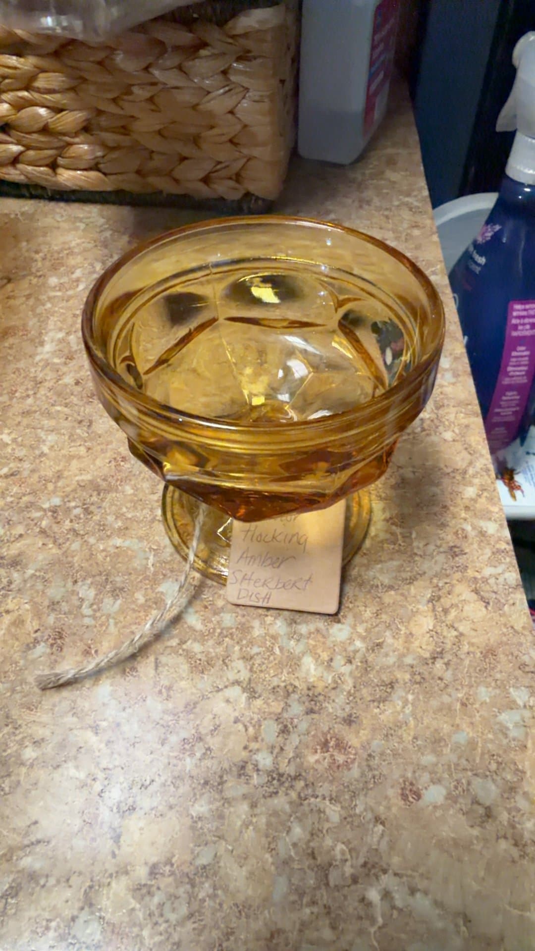 Anchor Hocking Amber Sherbet Dish - Image 1