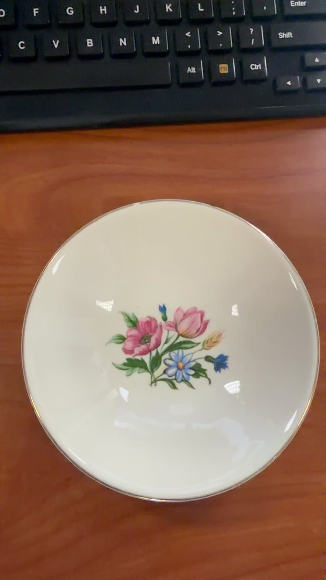 Knowles Floral Saucer Plate - Image 1