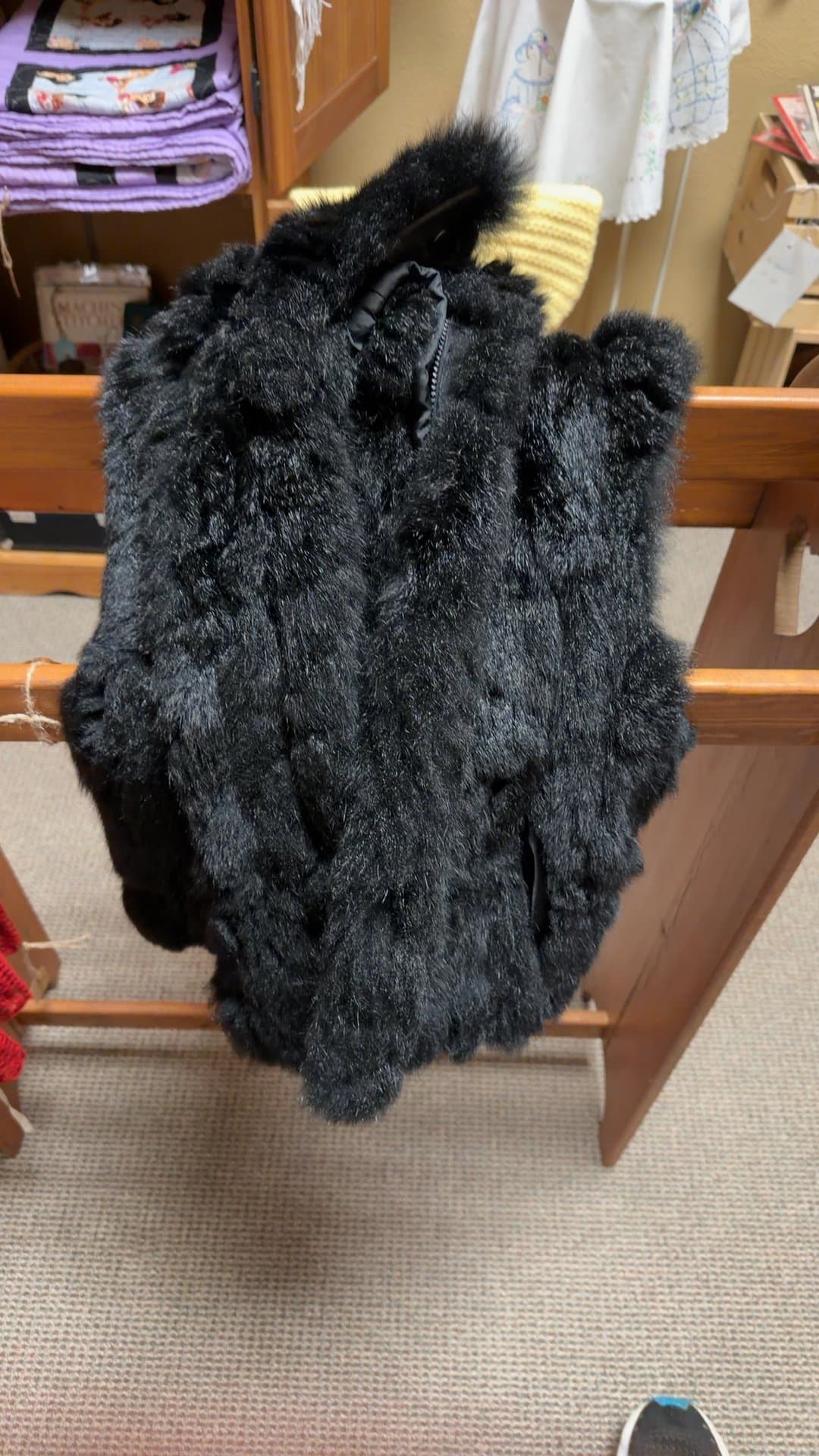 Andrew Marc New Zealand Opossum Fur Vest - Image 1