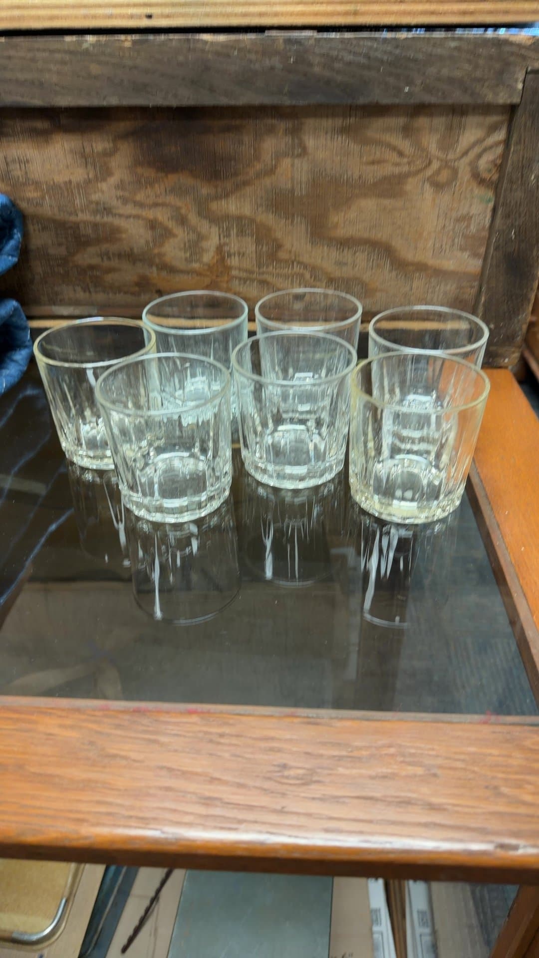 Set of Six Vintage Glass Tumblers - Image 1