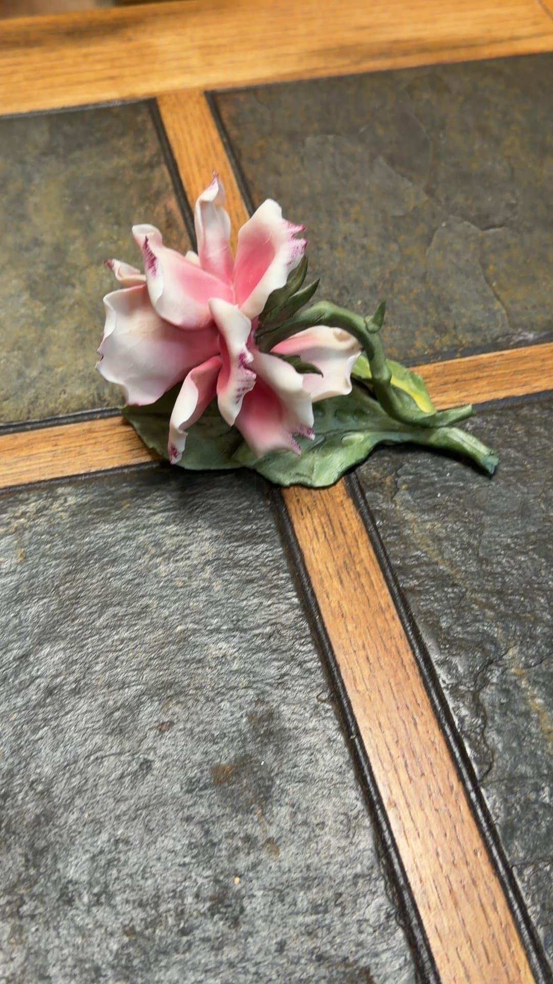 Pink Porcelain Magnolia Flower - Image 1
