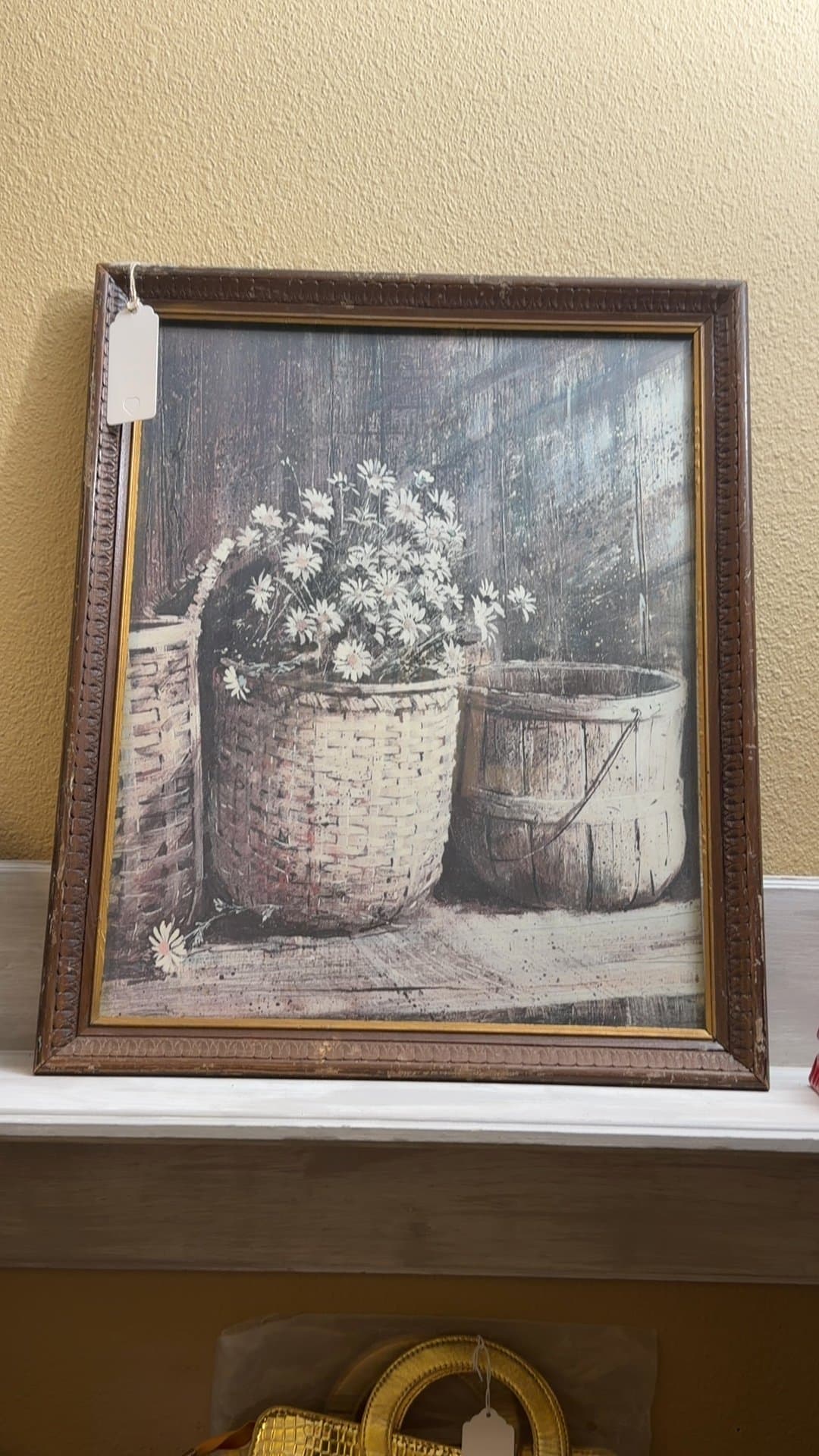 Vintage Lithograph 'Rustic Bouquet' by C.R. Nappi - Image 1