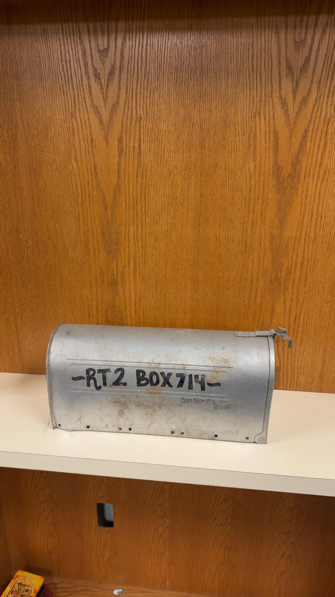 Vintage Galvanized Steel Rural Mailbox - Image 1