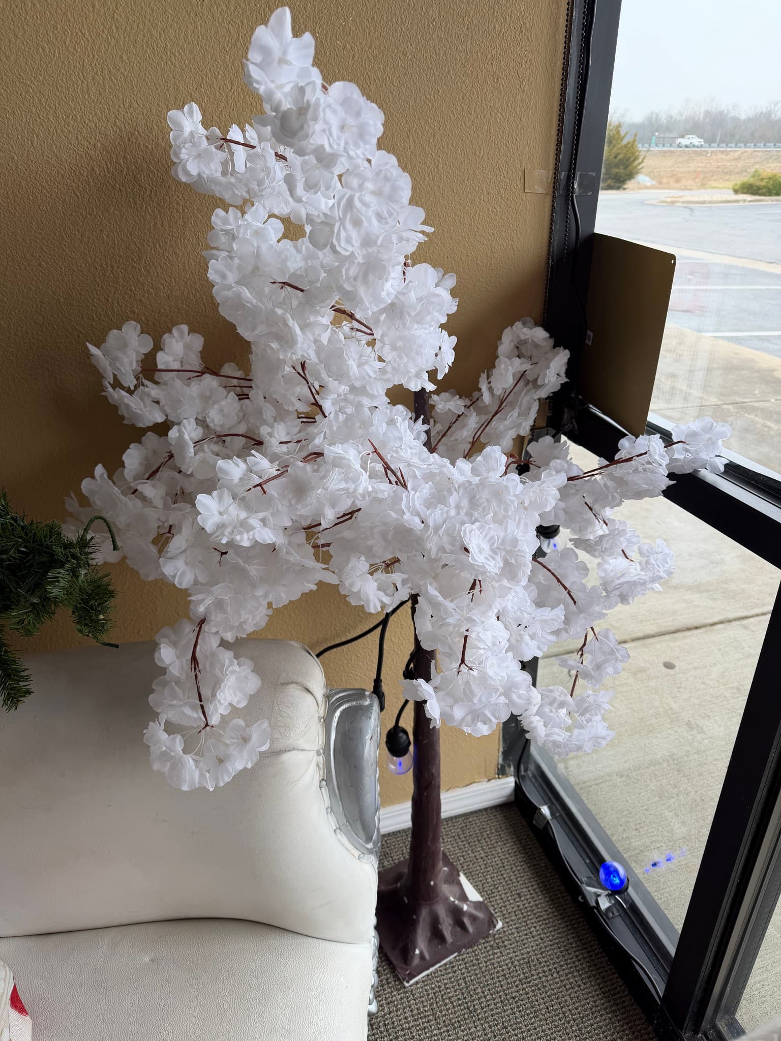 Artificial White Cherry Blossom Tree