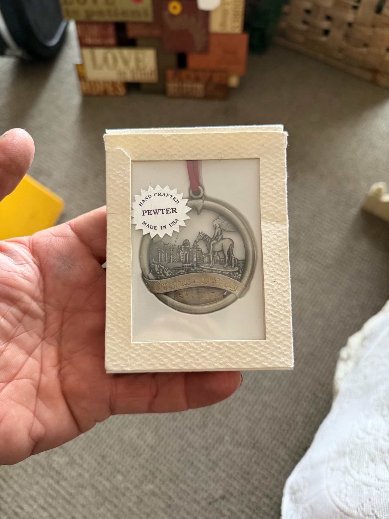 Handcrafted Pewter Christmas Ornament