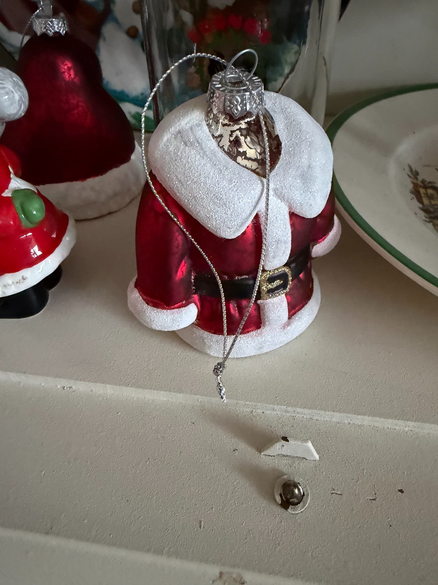 Santa Claus Ornament with Necklace
