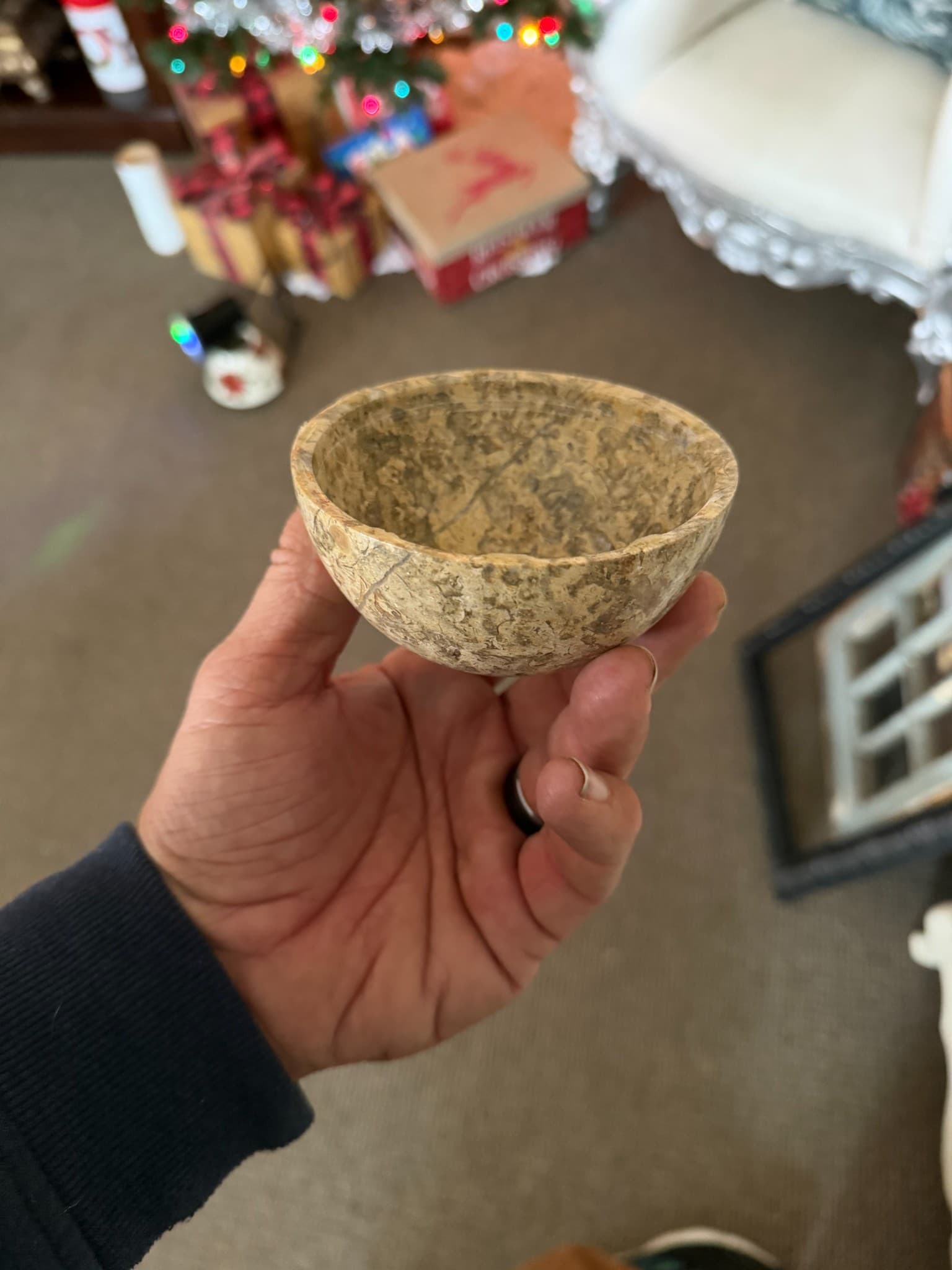 Vintage Stone Carved Bowl