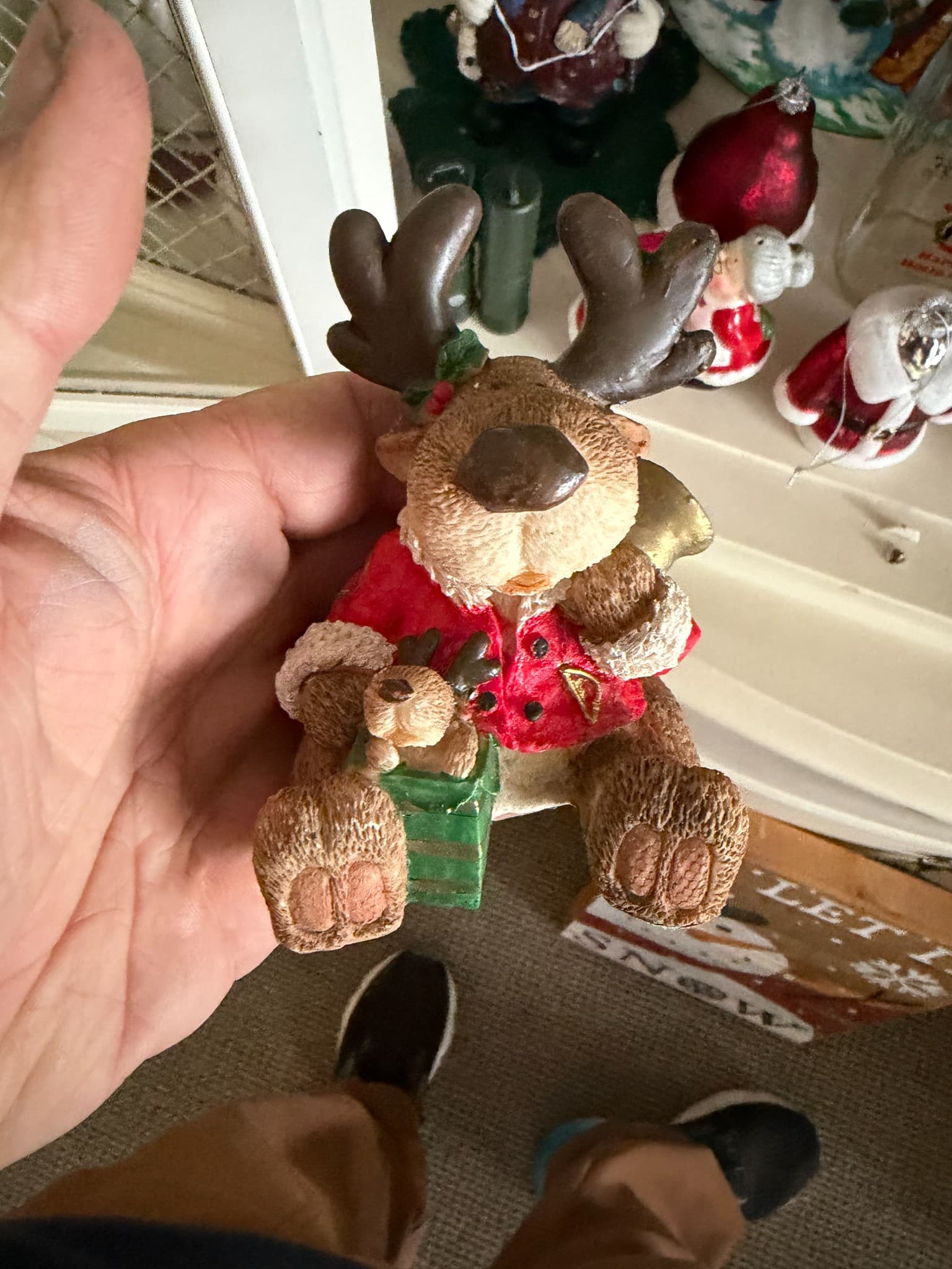 Christmas Reindeer Figurine