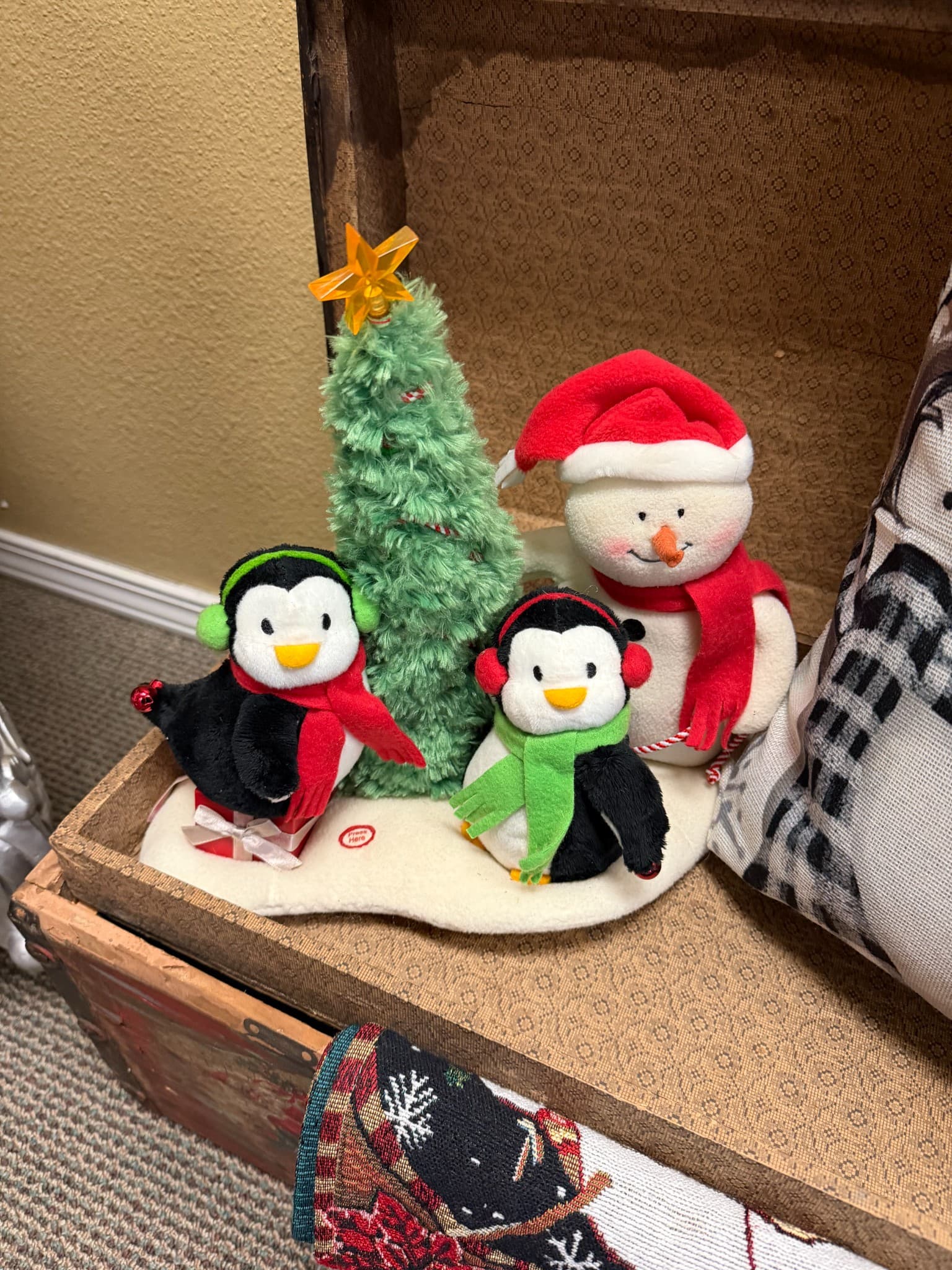 Christmas Penguin and Snowman Decoration Set