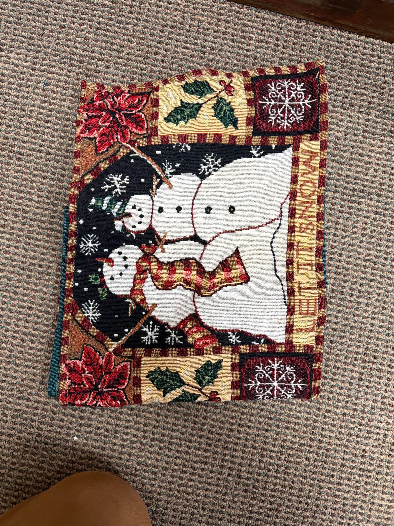 Snowman Tapestry Rug