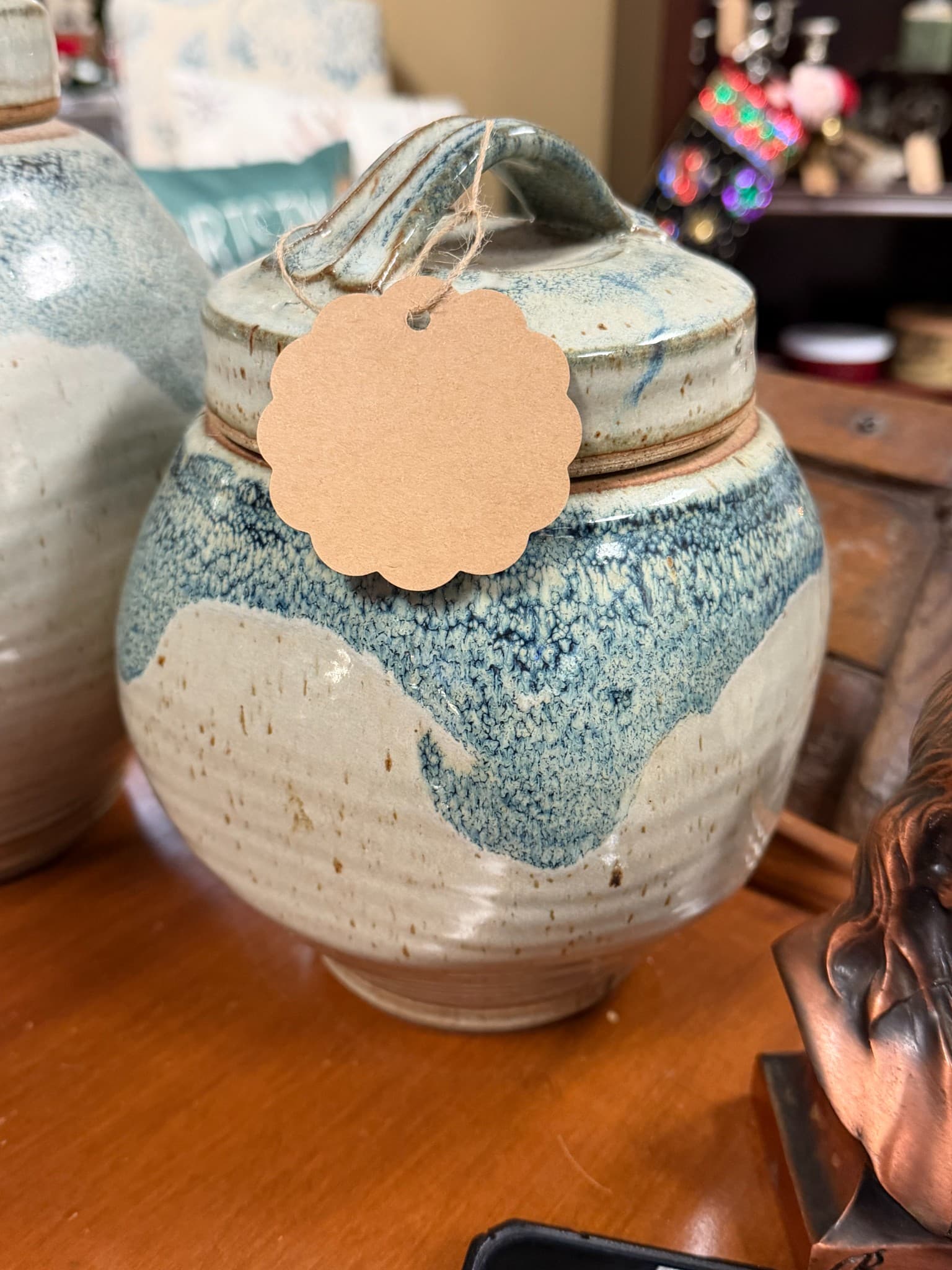 Handcrafted Ceramic Jar with Lid