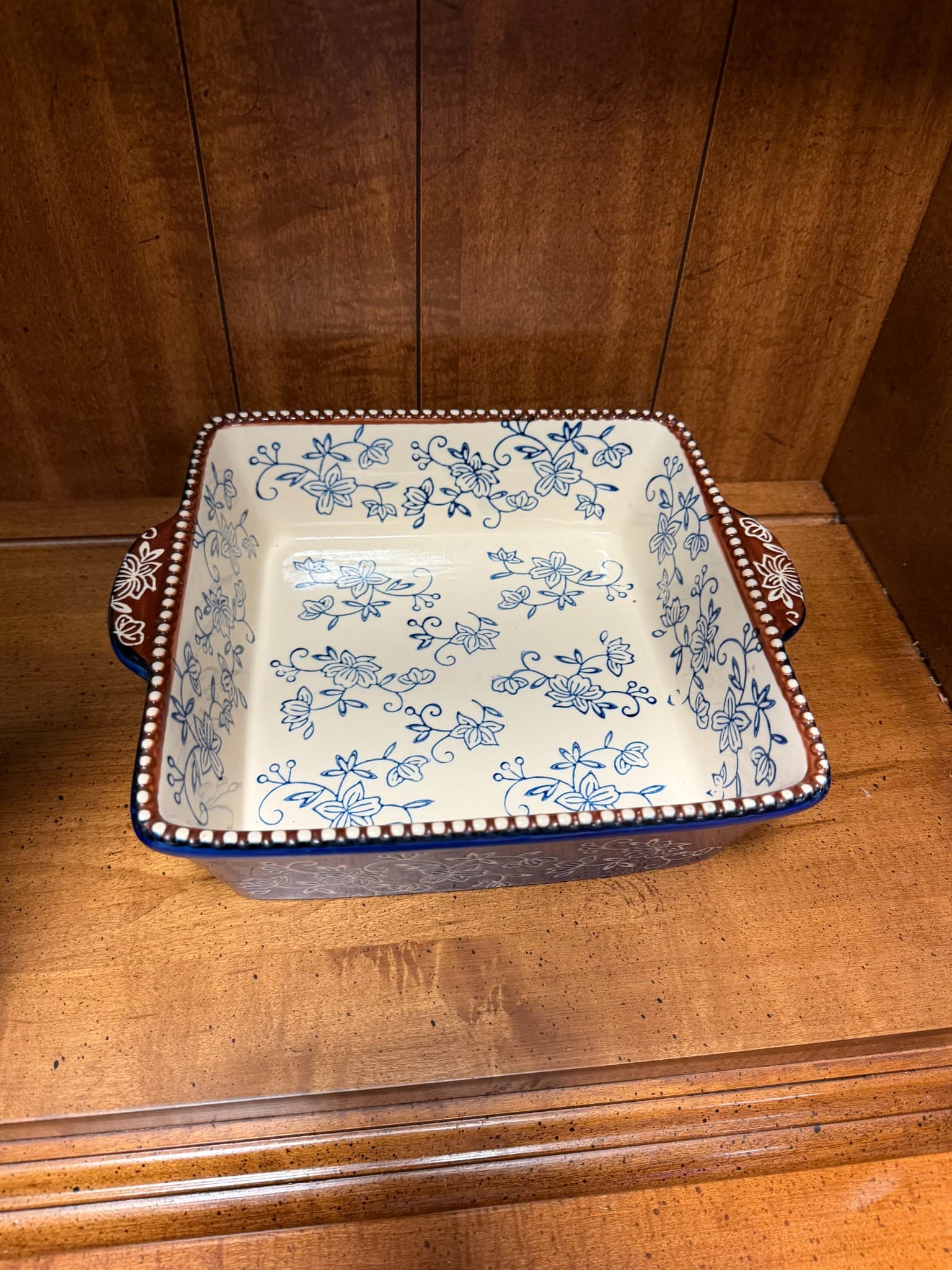 Floral Ceramic Baking Dish