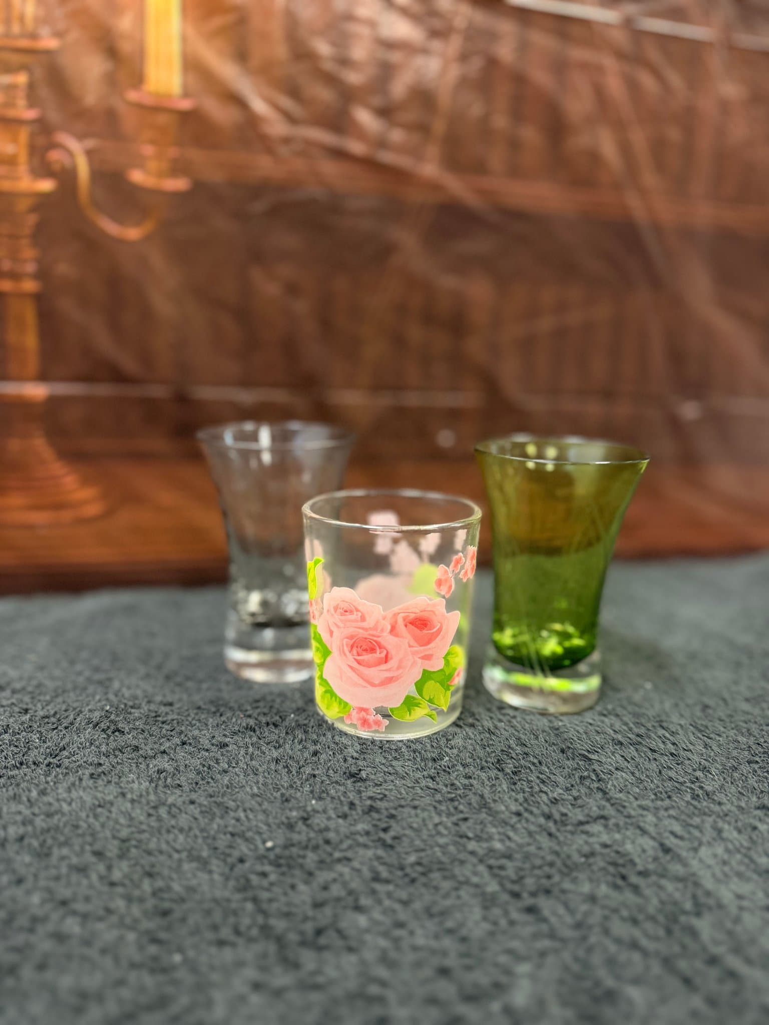 Assorted Vintage Glass Shot Glasses - Image 1