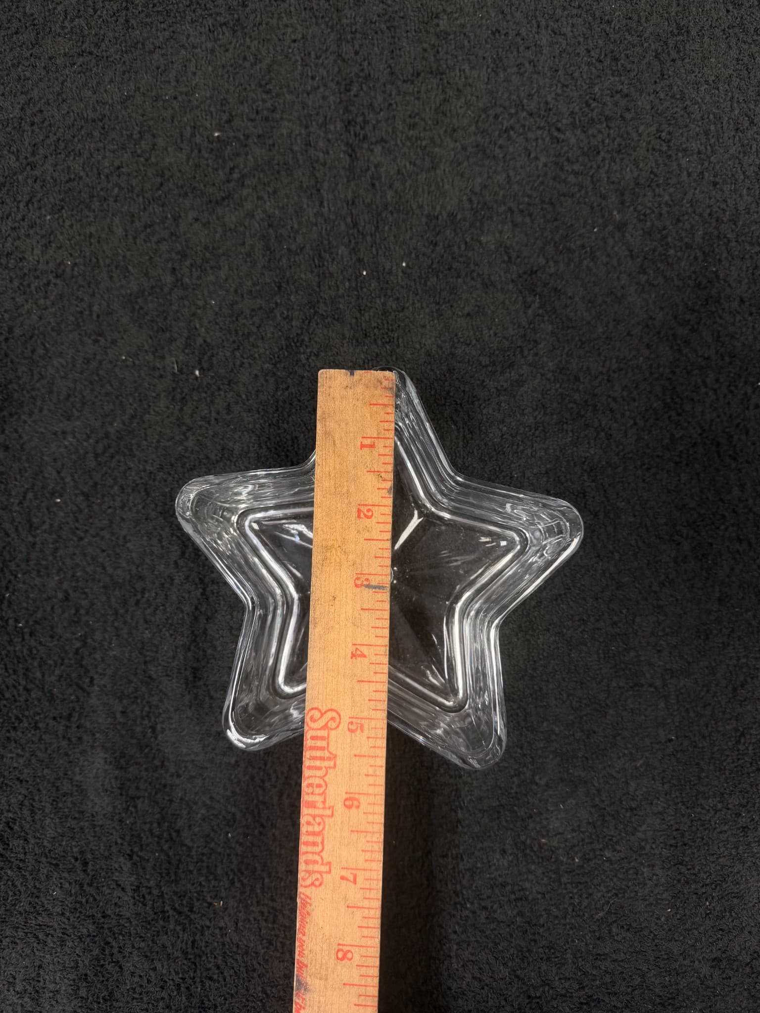 Clear Glass Star Shaped Dish - Image 1