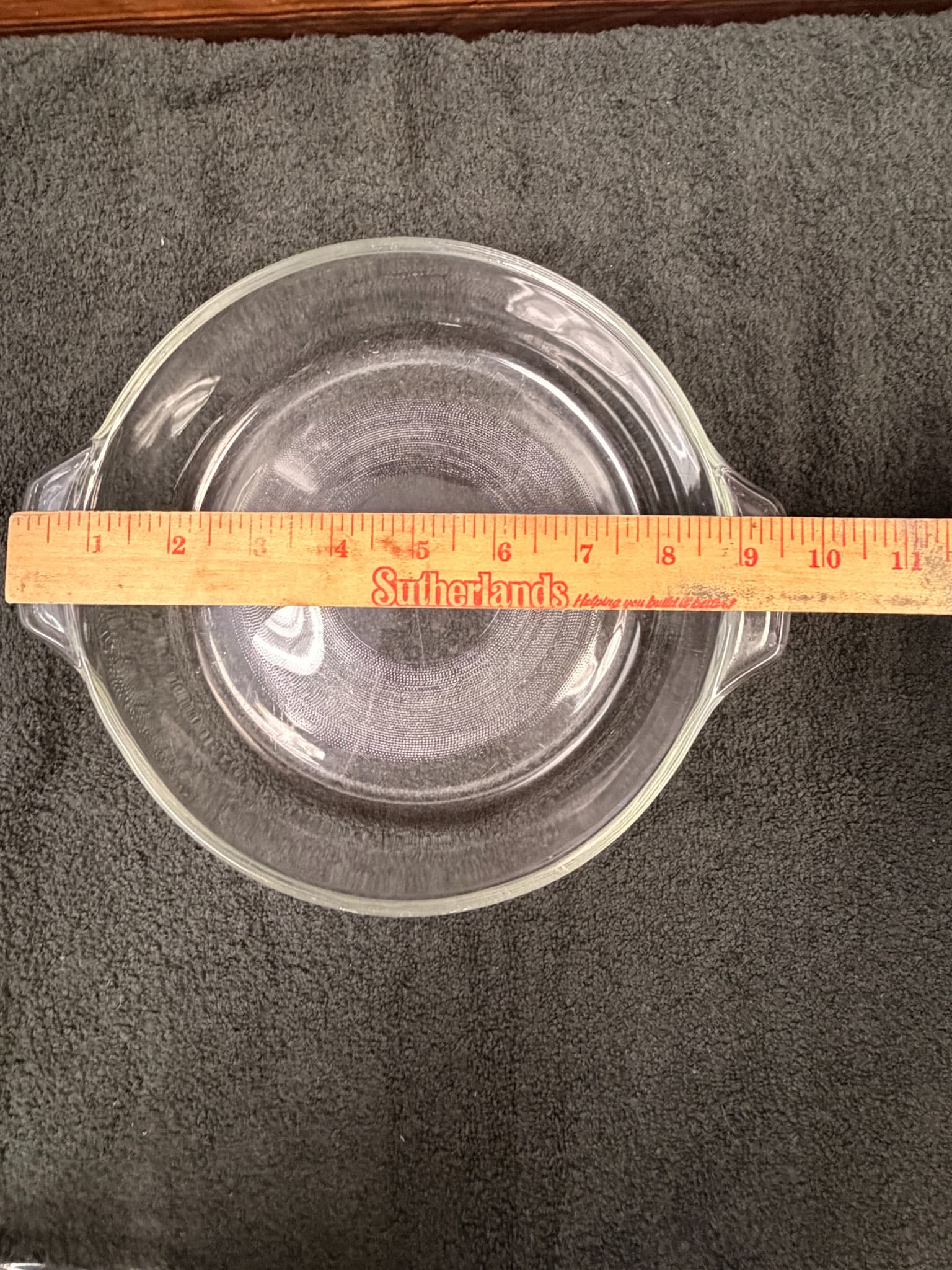 Clear Glass Round Baking Dish with Handles 9 Inch - Image 1