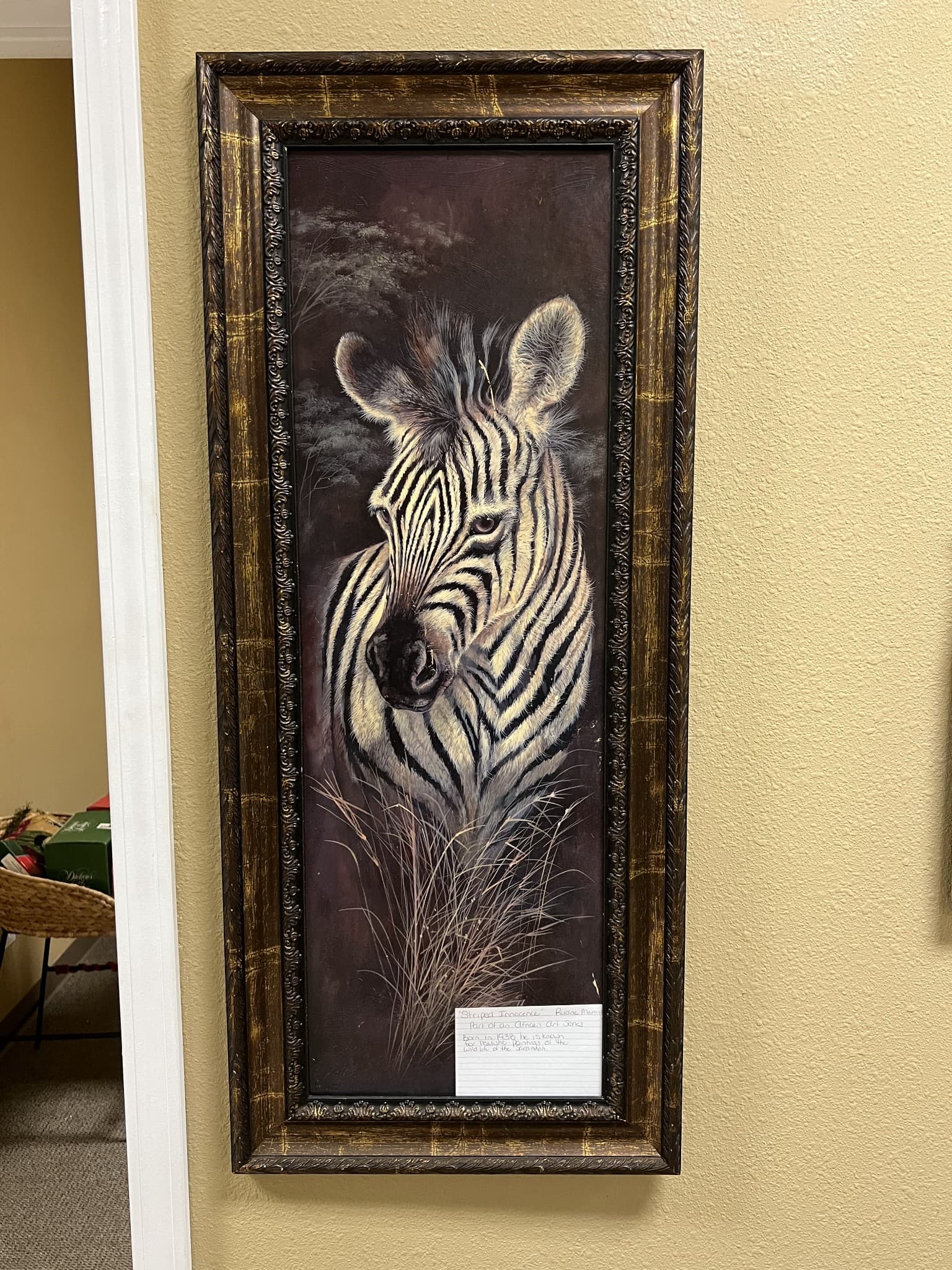 Framed Zebra Art Print