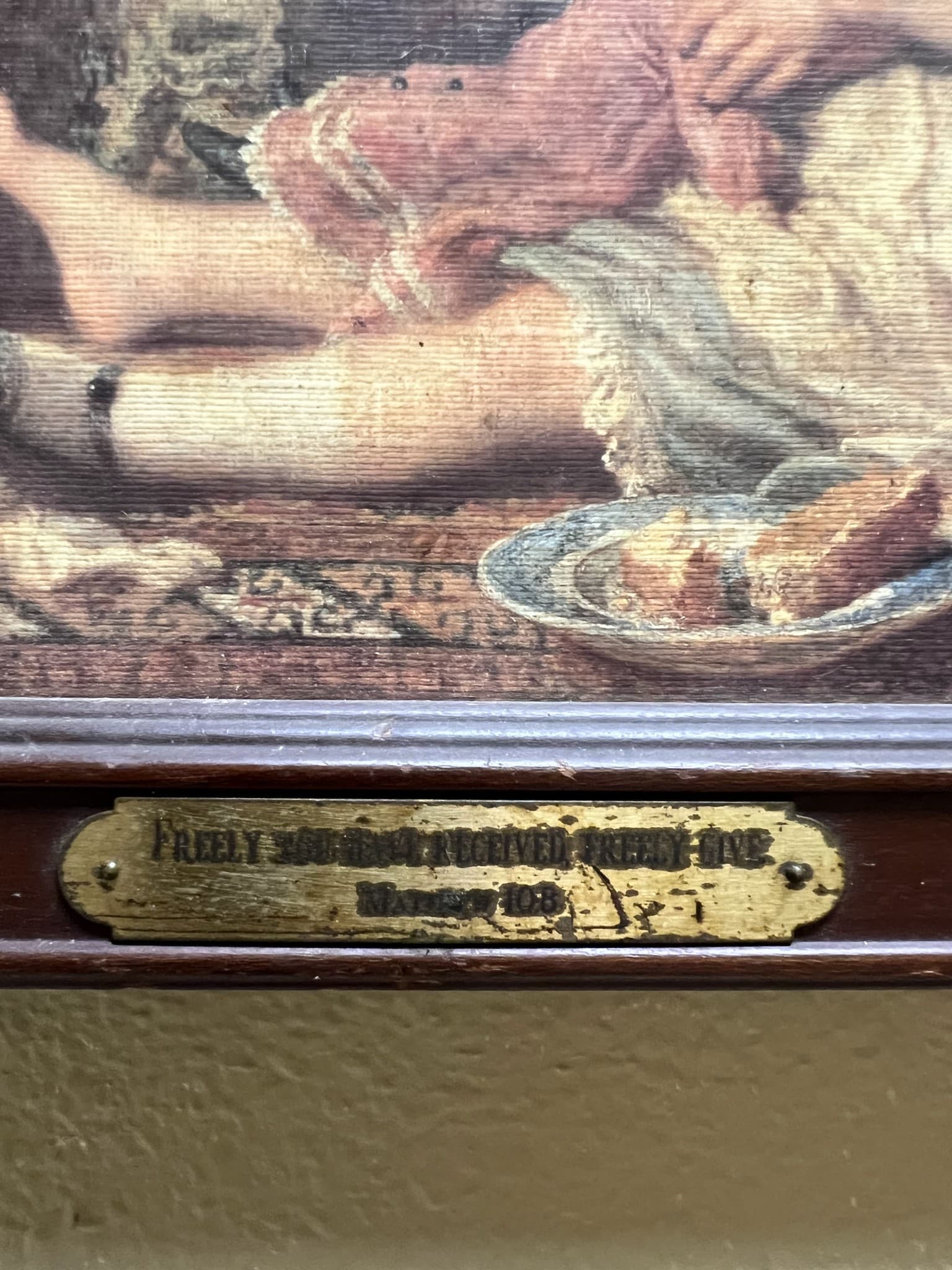 Framed Print of Child with Dog and Doll